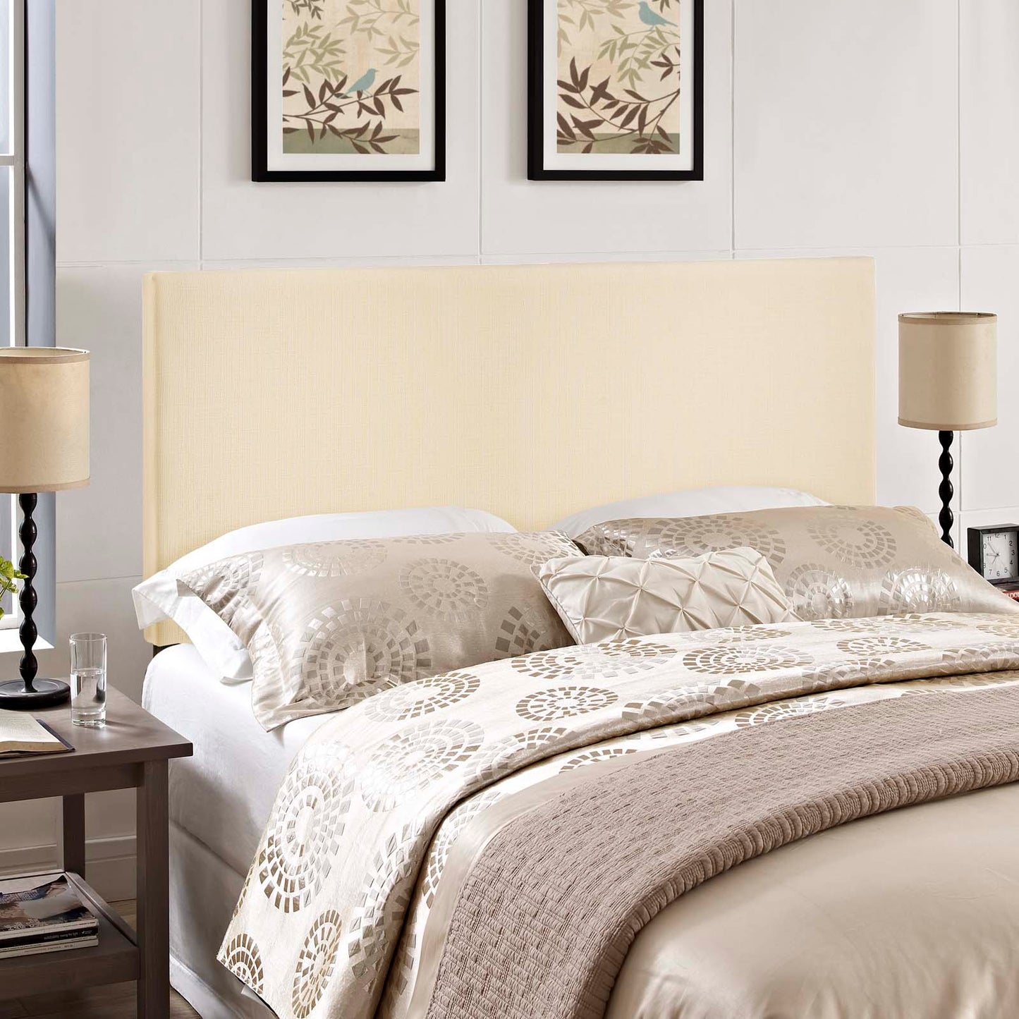 Region King Upholstered Fabric Headboard Ivory MOD-5212-IVO