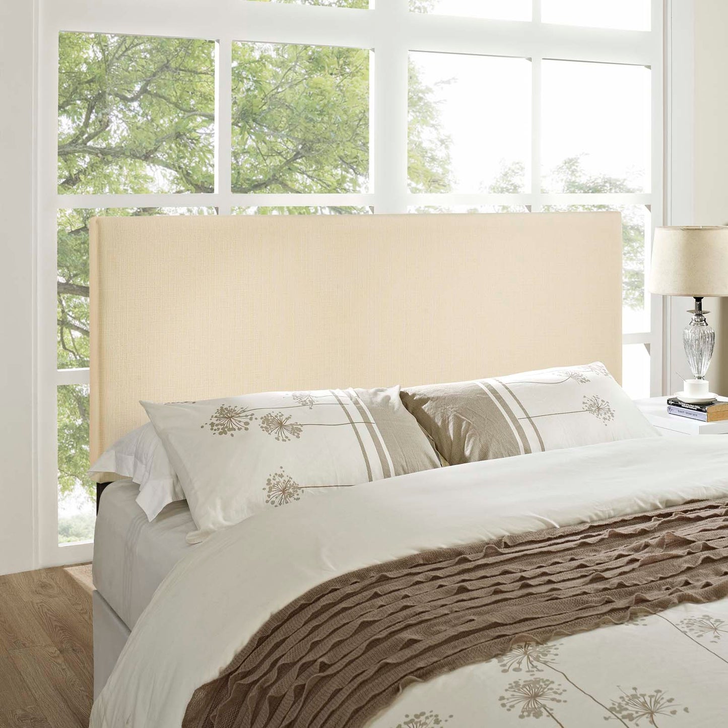 Region King Upholstered Fabric Headboard Ivory MOD-5212-IVO