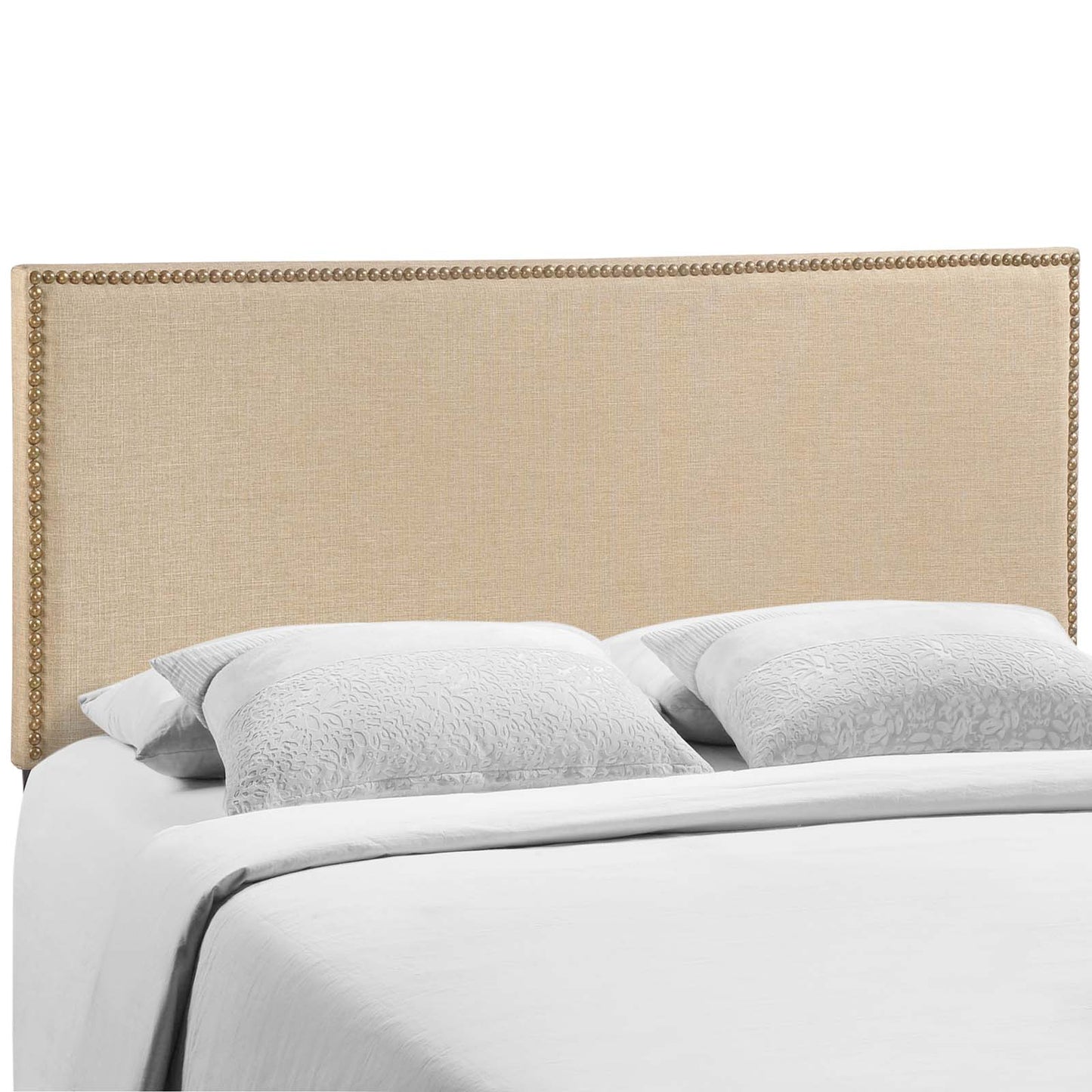 Region Nailhead Queen Upholstered Headboard Cafe MOD-5215-CAF