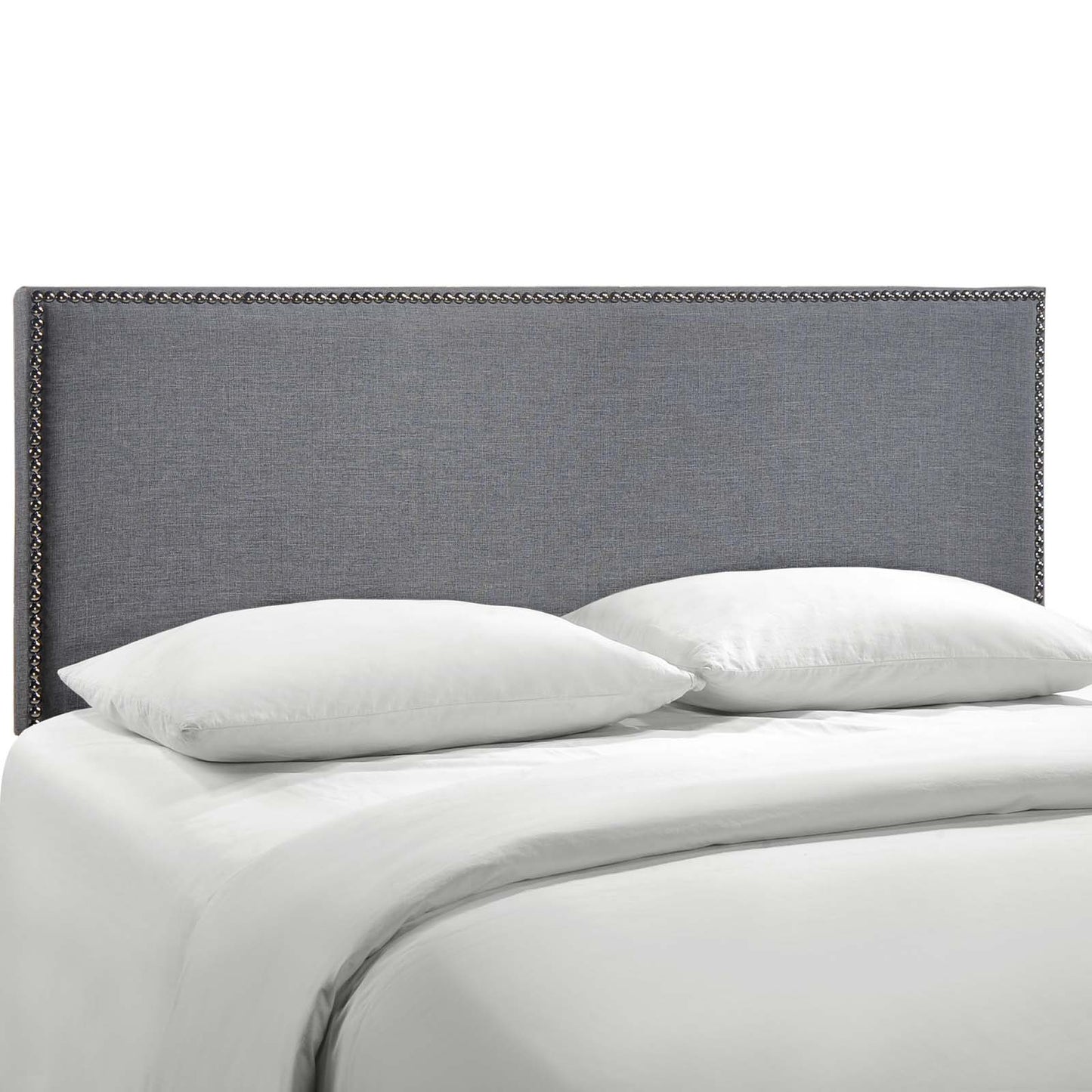 Region Nailhead Queen Upholstered Headboard Smoke MOD-5215-SMK