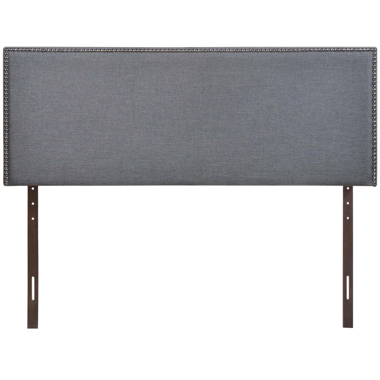 Region Nailhead Queen Upholstered Headboard Smoke MOD-5215-SMK