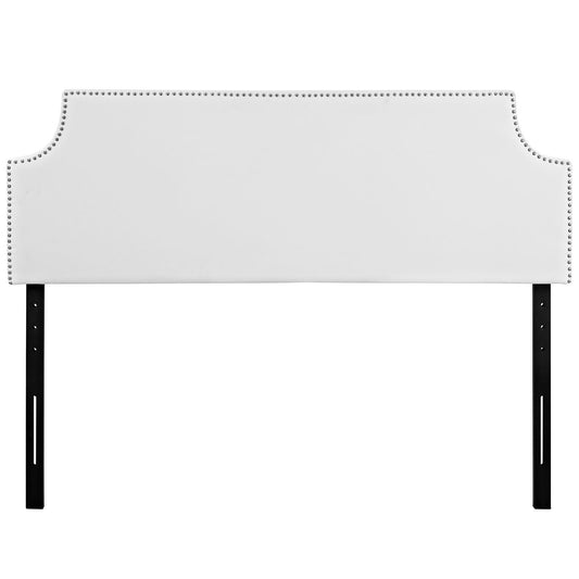 Laura Full Upholstered Vinyl Headboard White