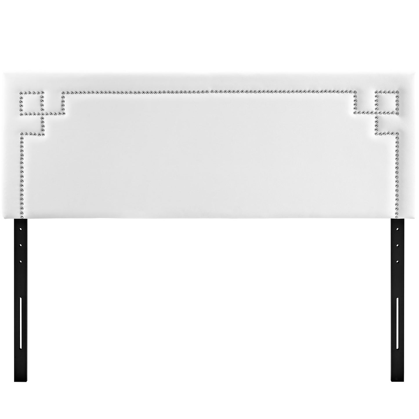 Josie Queen Upholstered Vinyl Headboard White