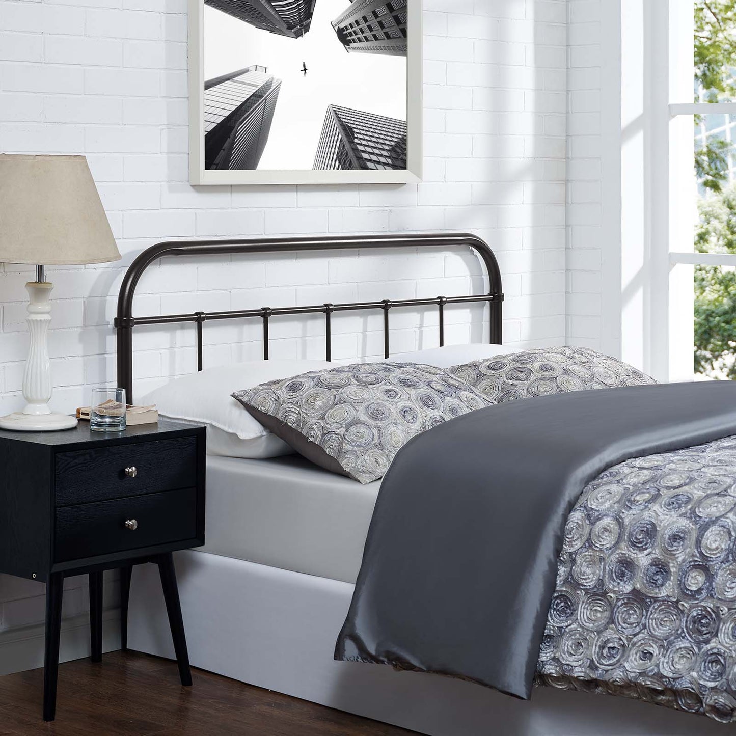 Serena Full Steel Headboard Brown MOD-5535-BRN