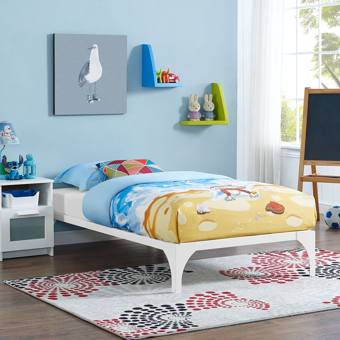 Ollie Twin Bed Frame White MOD-5747-WHI