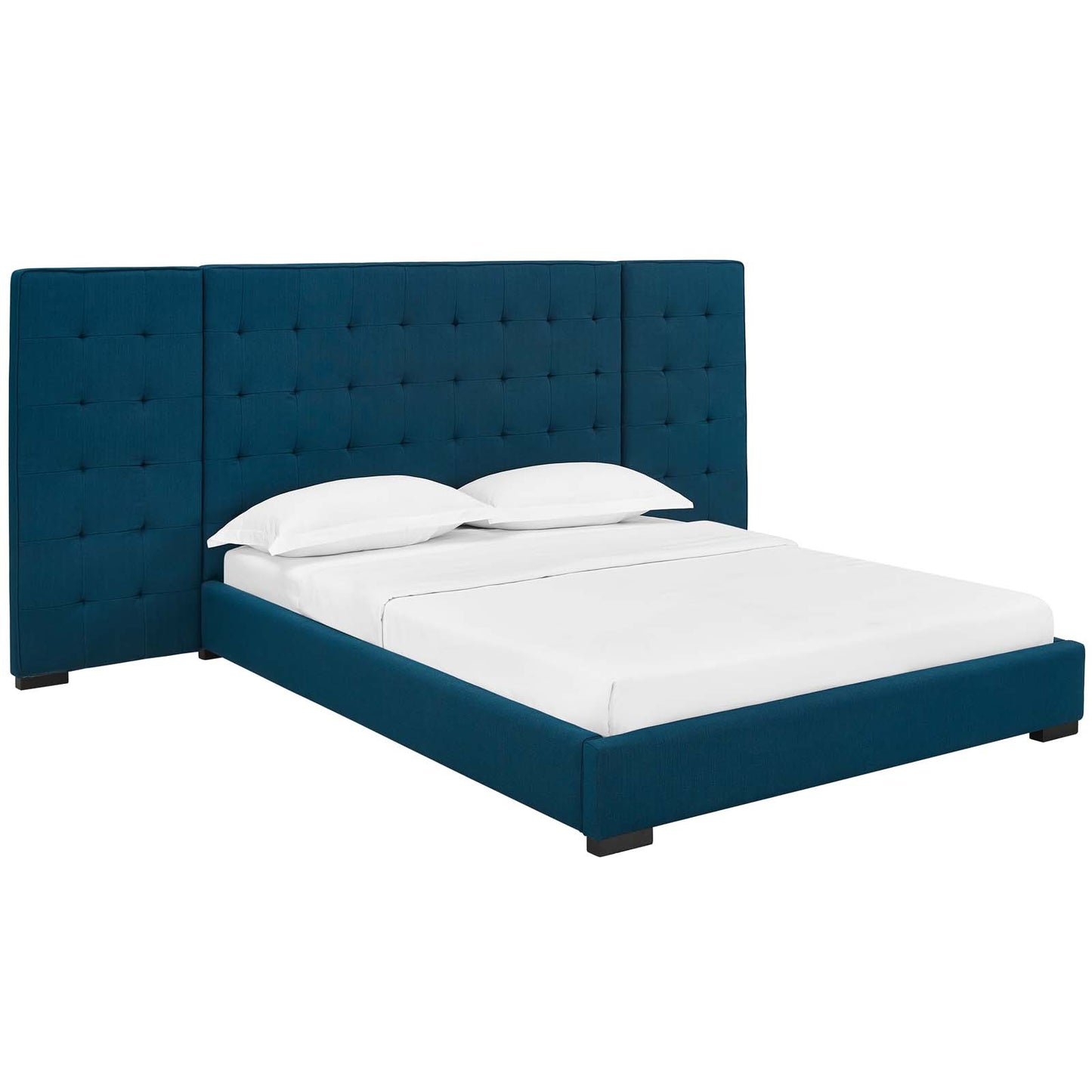 Sierra Queen Upholstered Fabric Platform Bed Azure MOD-5818-AZU