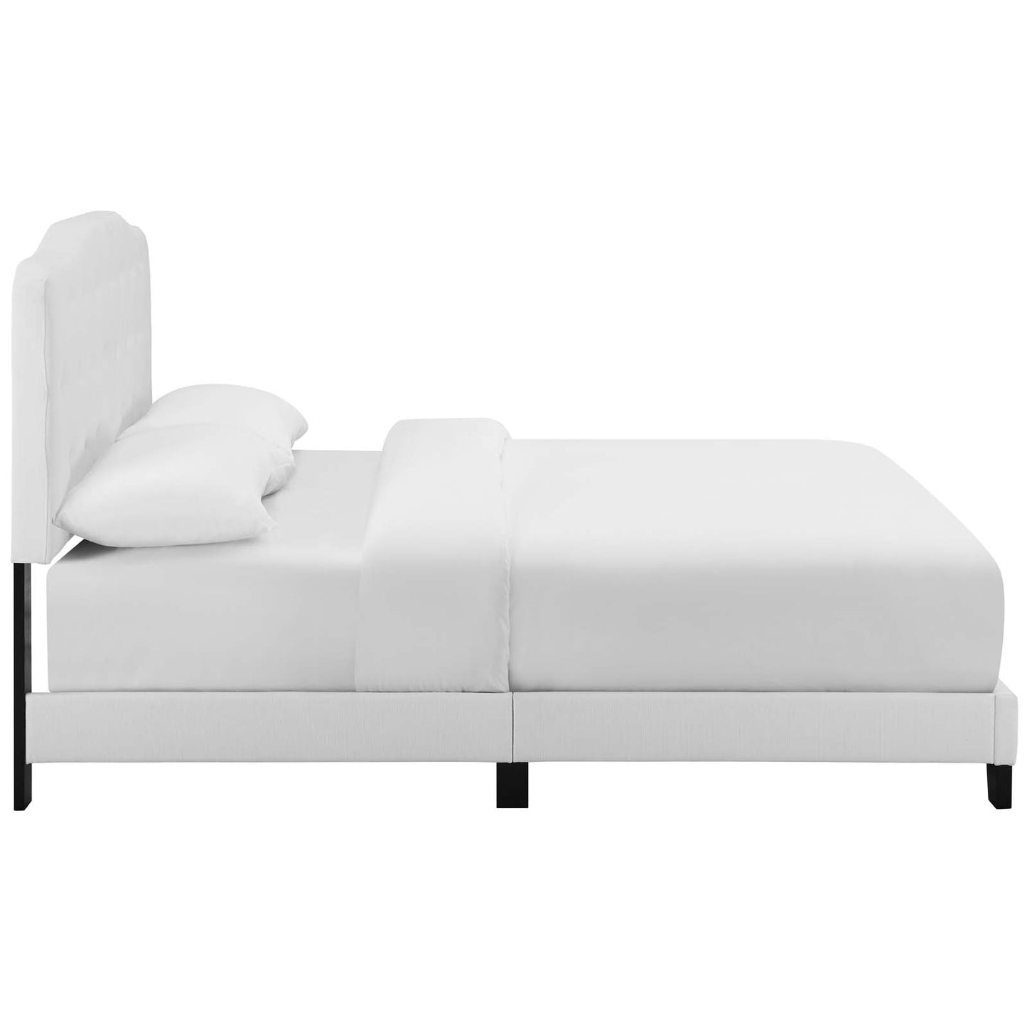 Amelia Full Upholstered Fabric Bed White MOD-5839-WHI