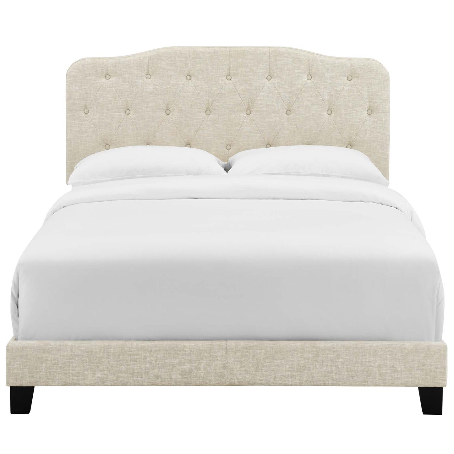 Amelia King Upholstered Fabric Bed Beige MOD-5841-BEI