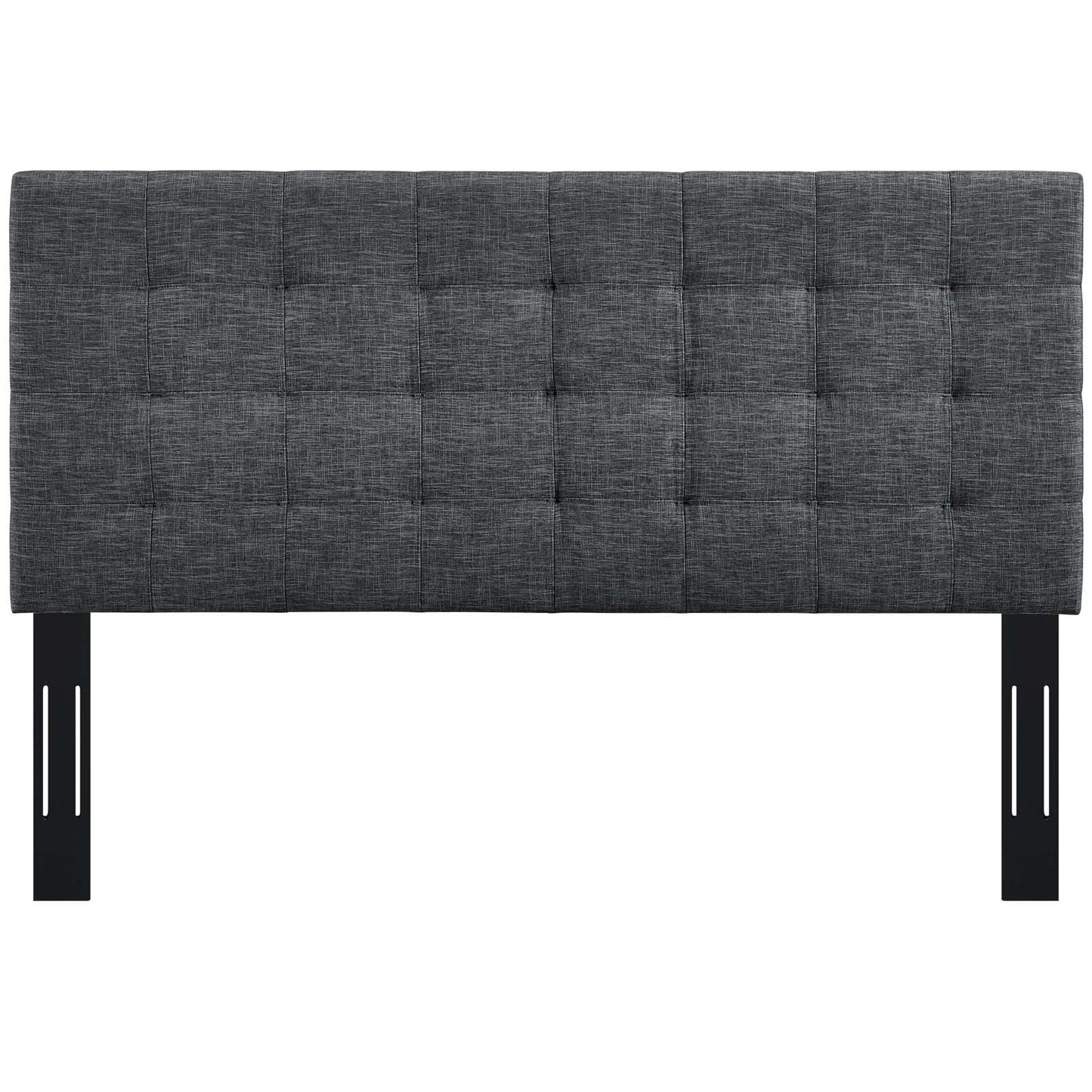 Paisley Tufted Twin Upholstered Linen Fabric Headboard Gray MOD-5846-GRY