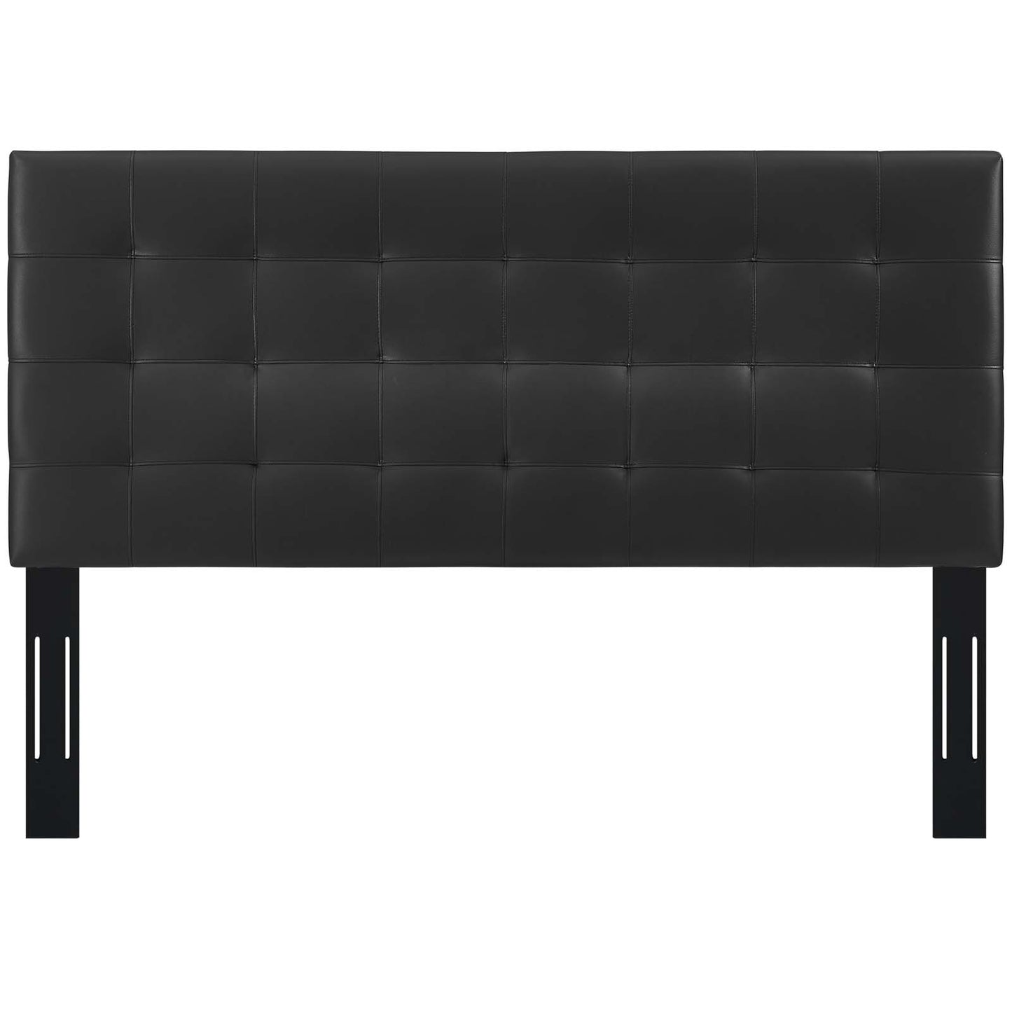 Paisley Tufted Full / Queen Upholstered Faux Leather Headboard Black MOD-5854-BLK