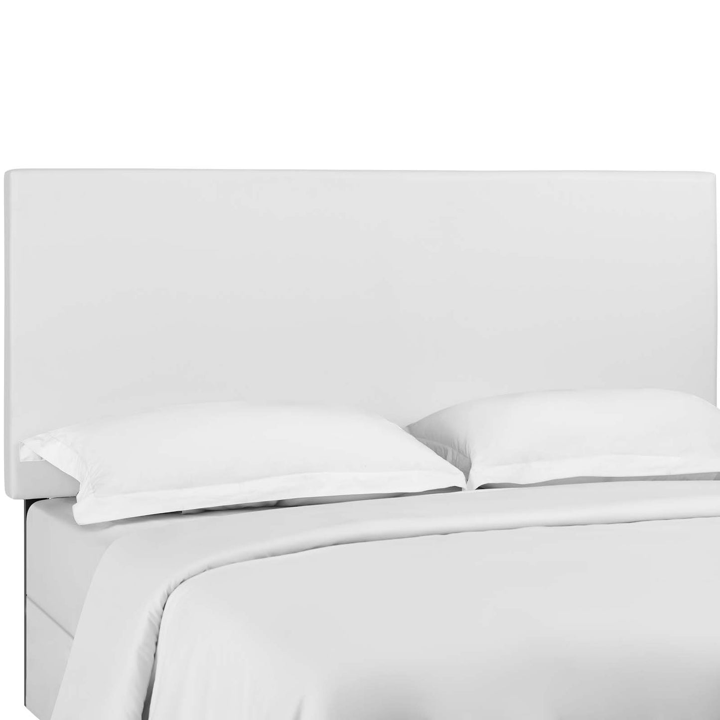 Taylor King and California King Upholstered Faux Leather Headboard White MOD-5885-WHI