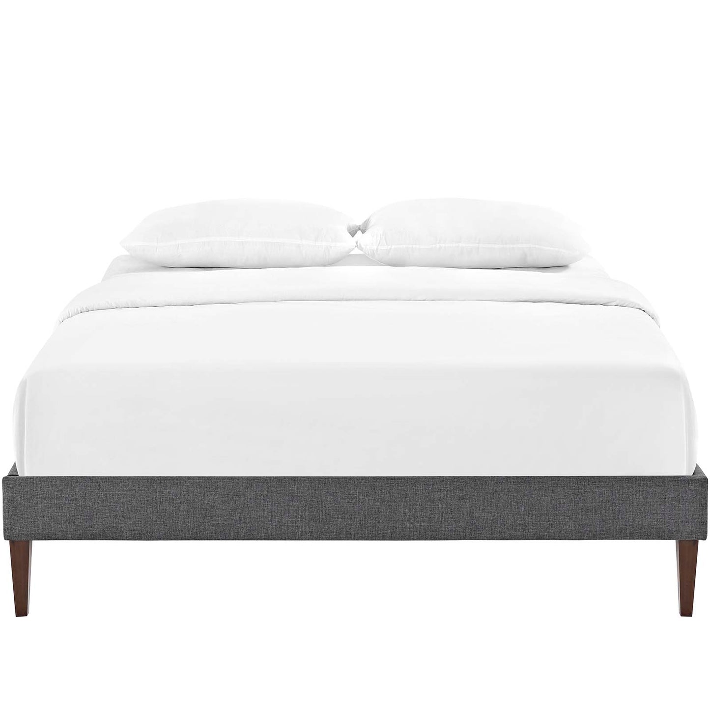 Tessie Full Fabric Bed Frame with Squared Tapered Legs Gray MOD-5897-GRY