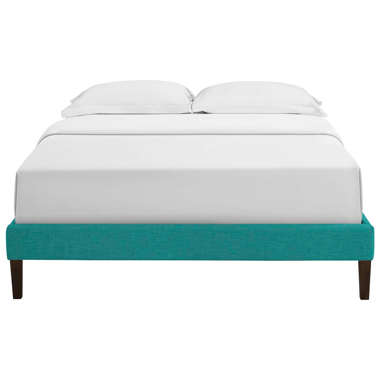 Tessie Full Fabric Bed Frame with Squared Tapered Legs Teal MOD-5897-TEA