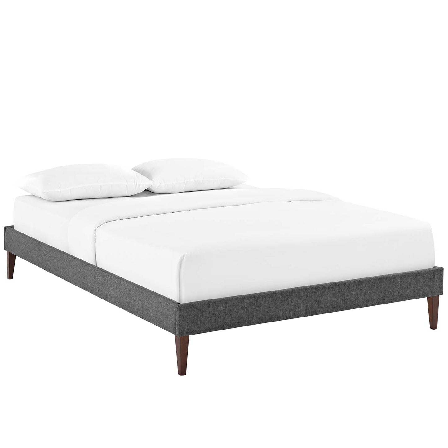 Tessie Queen Fabric Bed Frame with Squared Tapered Legs Gray MOD-5899-GRY