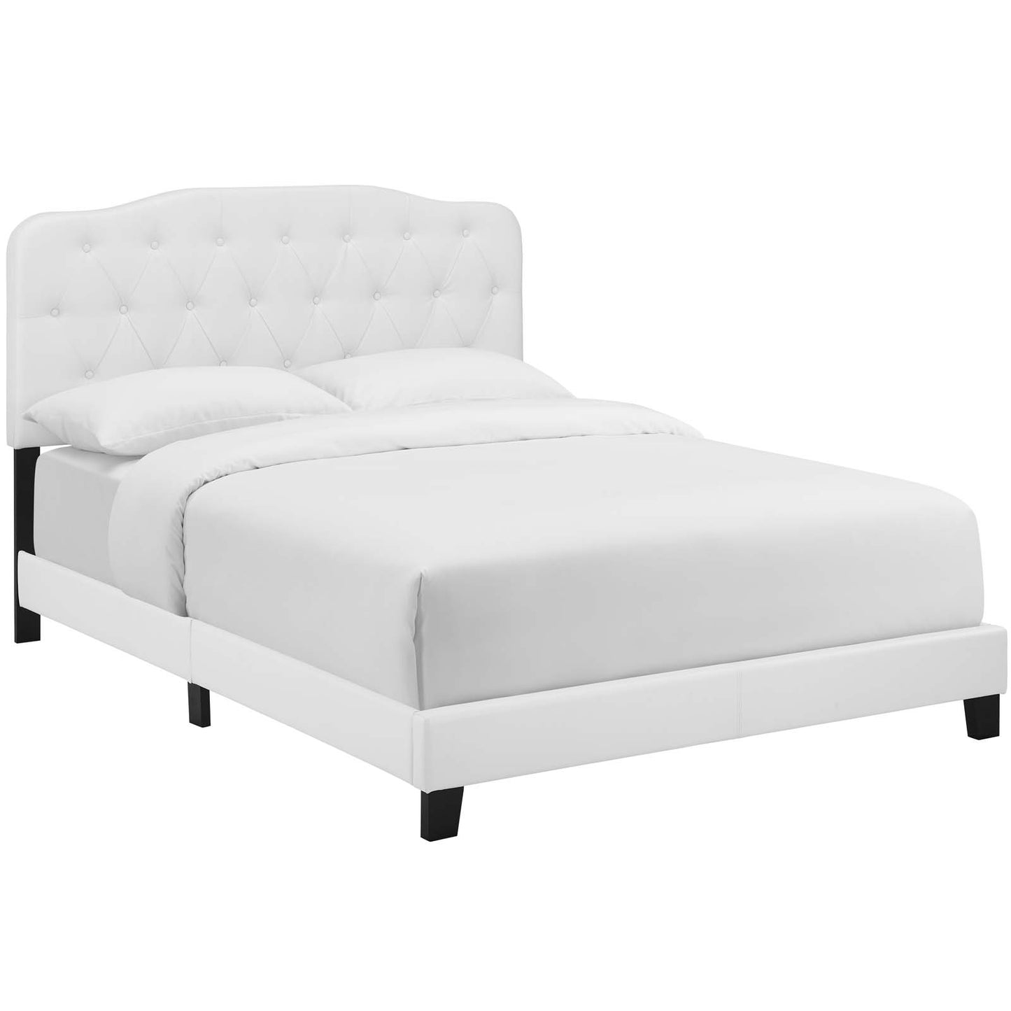 Amelia Full Faux Leather Bed White MOD-5991-WHI