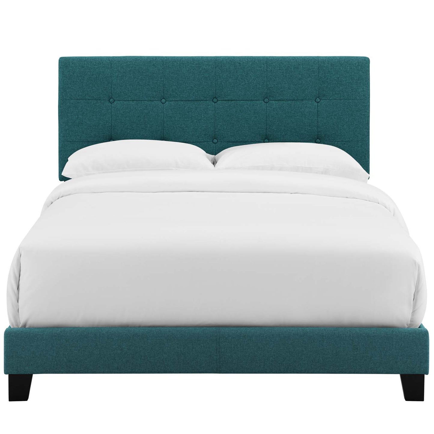 Amira Twin Upholstered Fabric Bed Teal MOD-5999-TEA