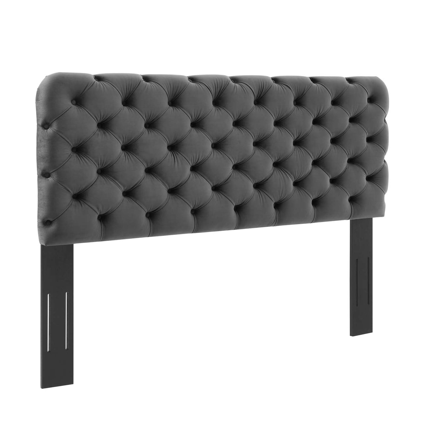 Lizzy Tufted Full/Queen Performance Velvet Headboard Charcoal MOD-6031-CHA