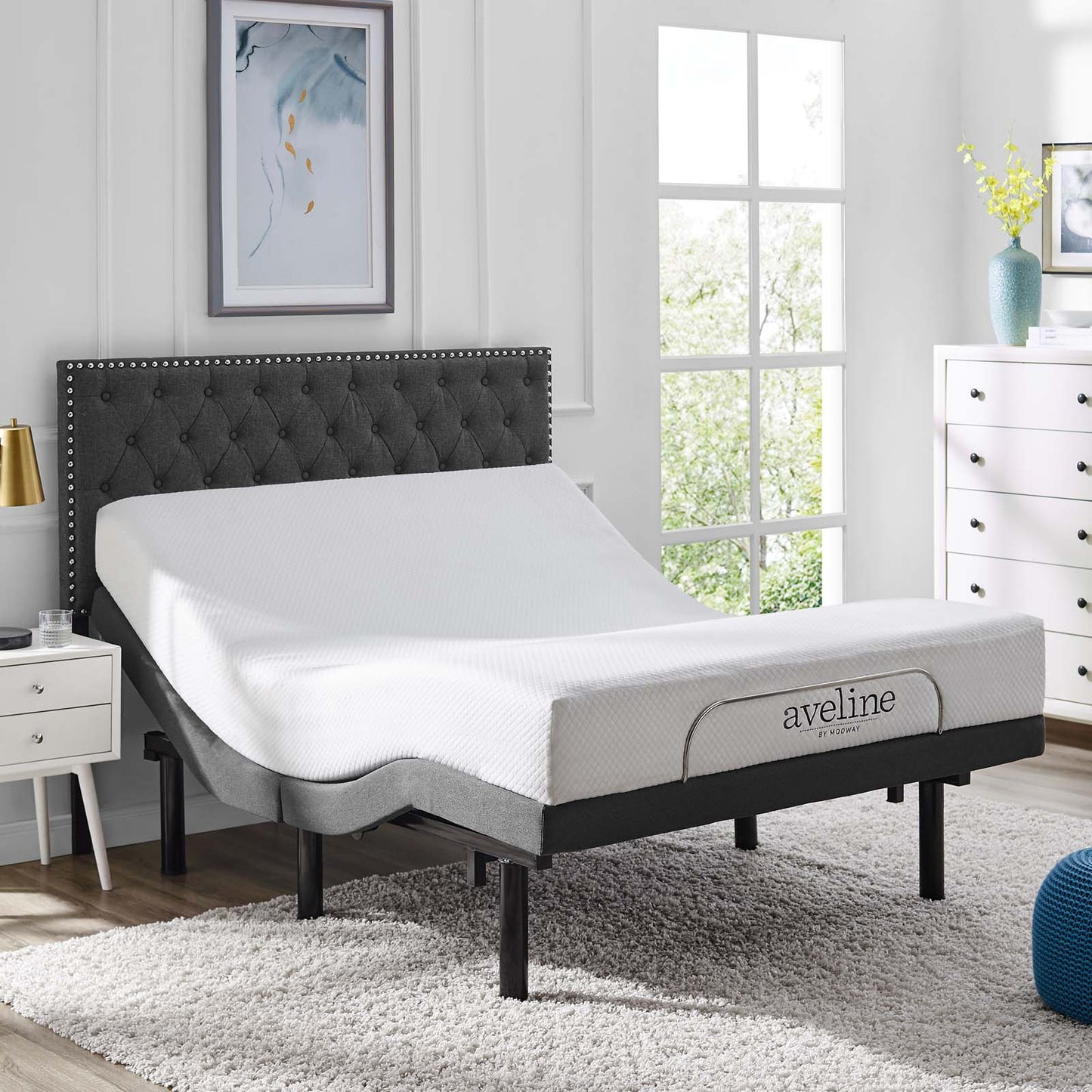 Transform Adjustable Queen Wireless Remote Bed Base Gray MOD-6108-GRY