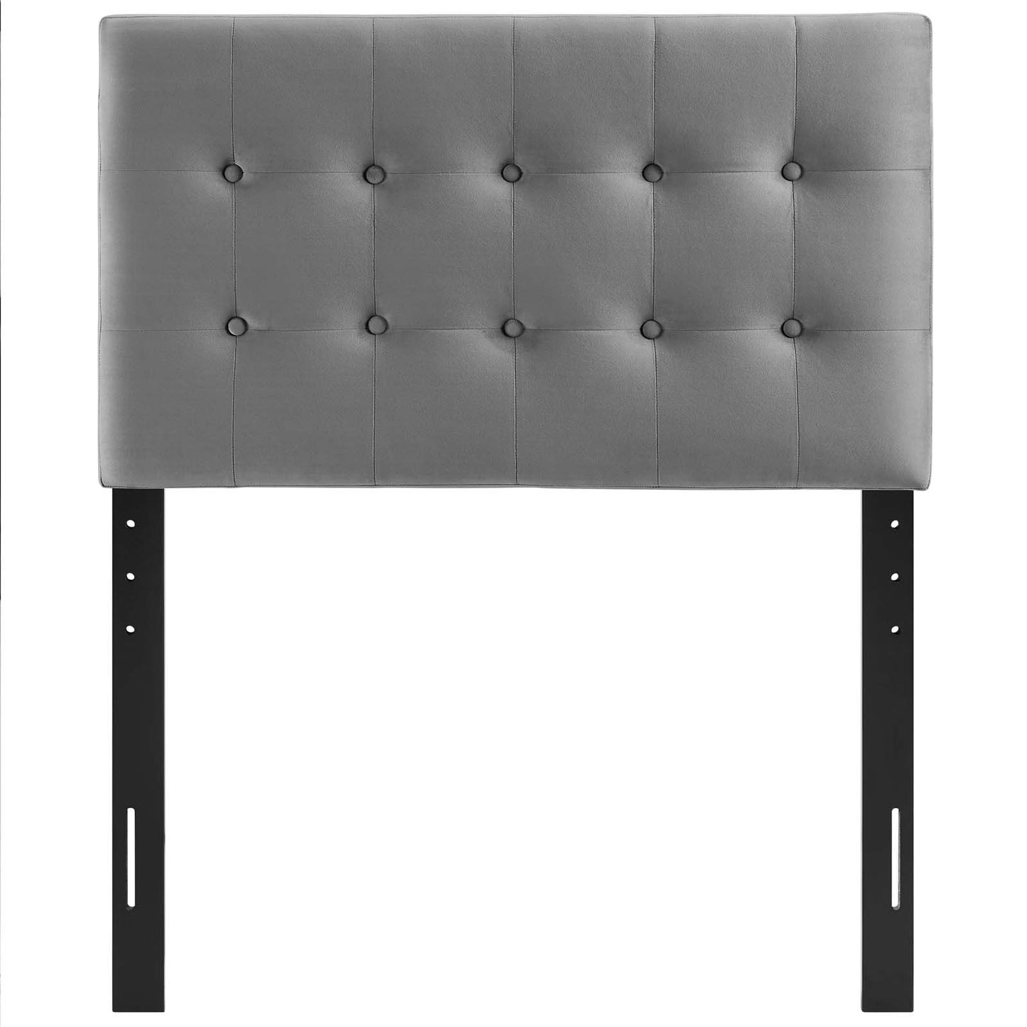 Emily Twin Biscuit Tufted Performance Velvet Headboard Gray MOD-6114-GRY