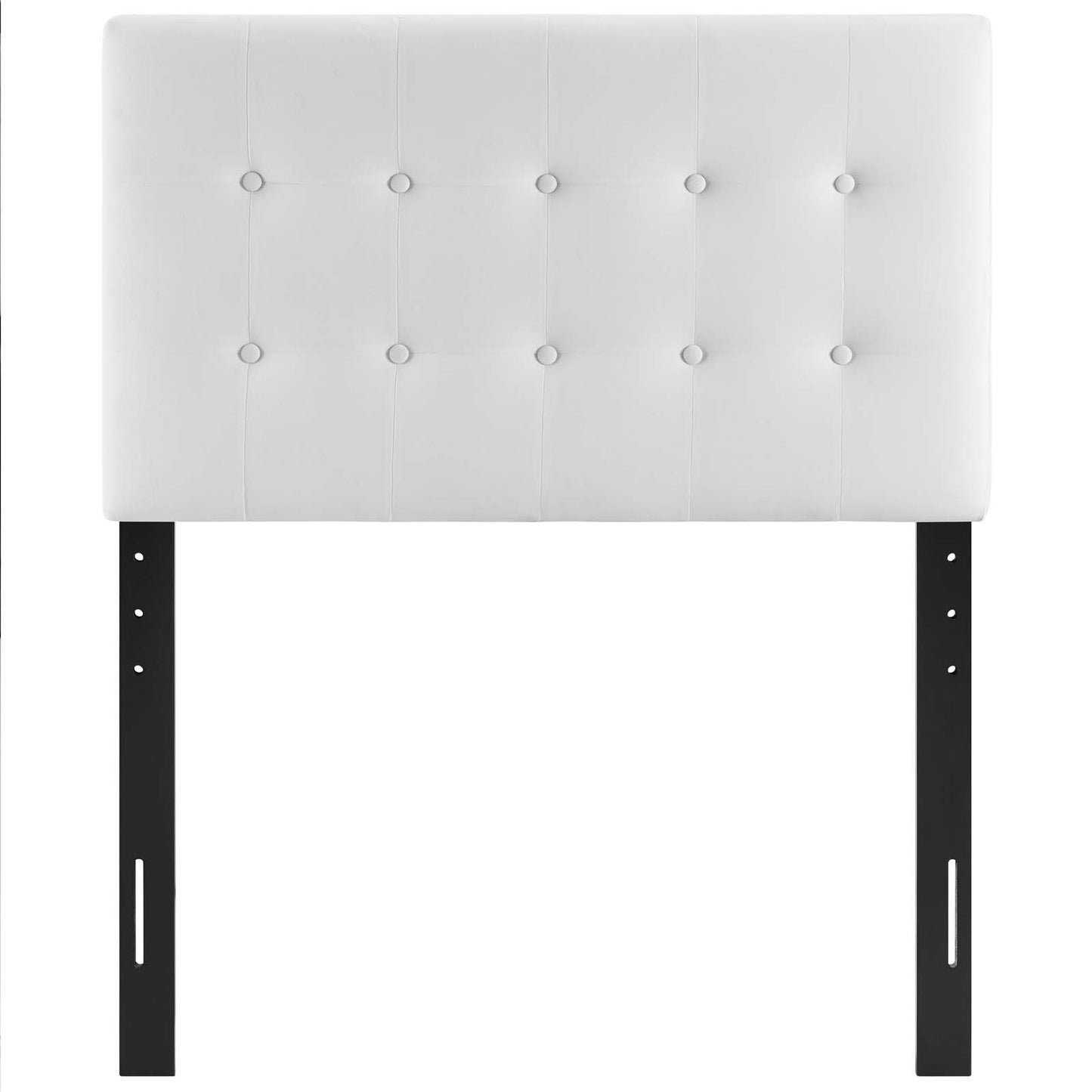 Emily Twin Biscuit Tufted Performance Velvet Headboard White MOD-6114-WHI