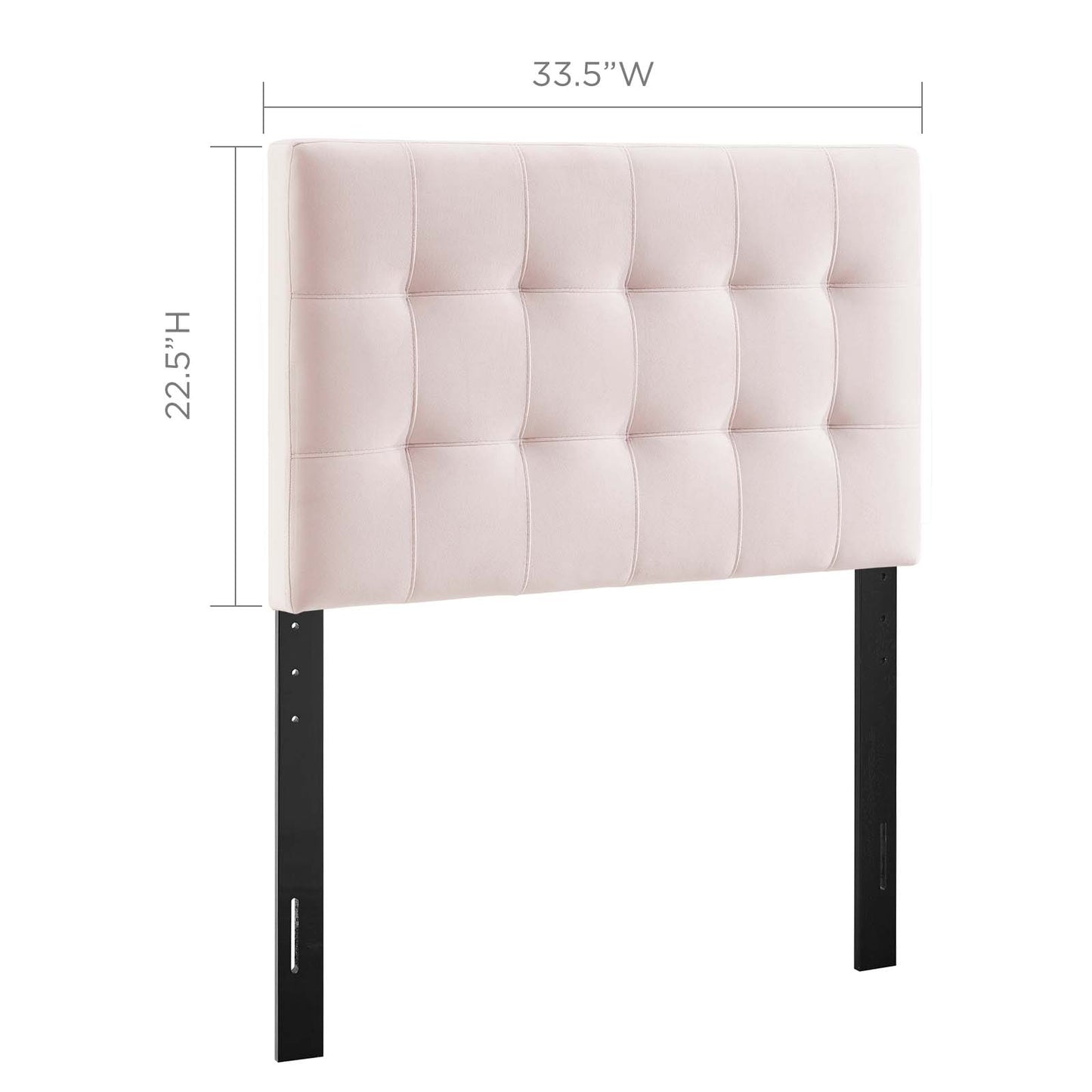 Lily Biscuit Tufted Twin Performance Velvet Headboard Pink MOD-6118-PNK