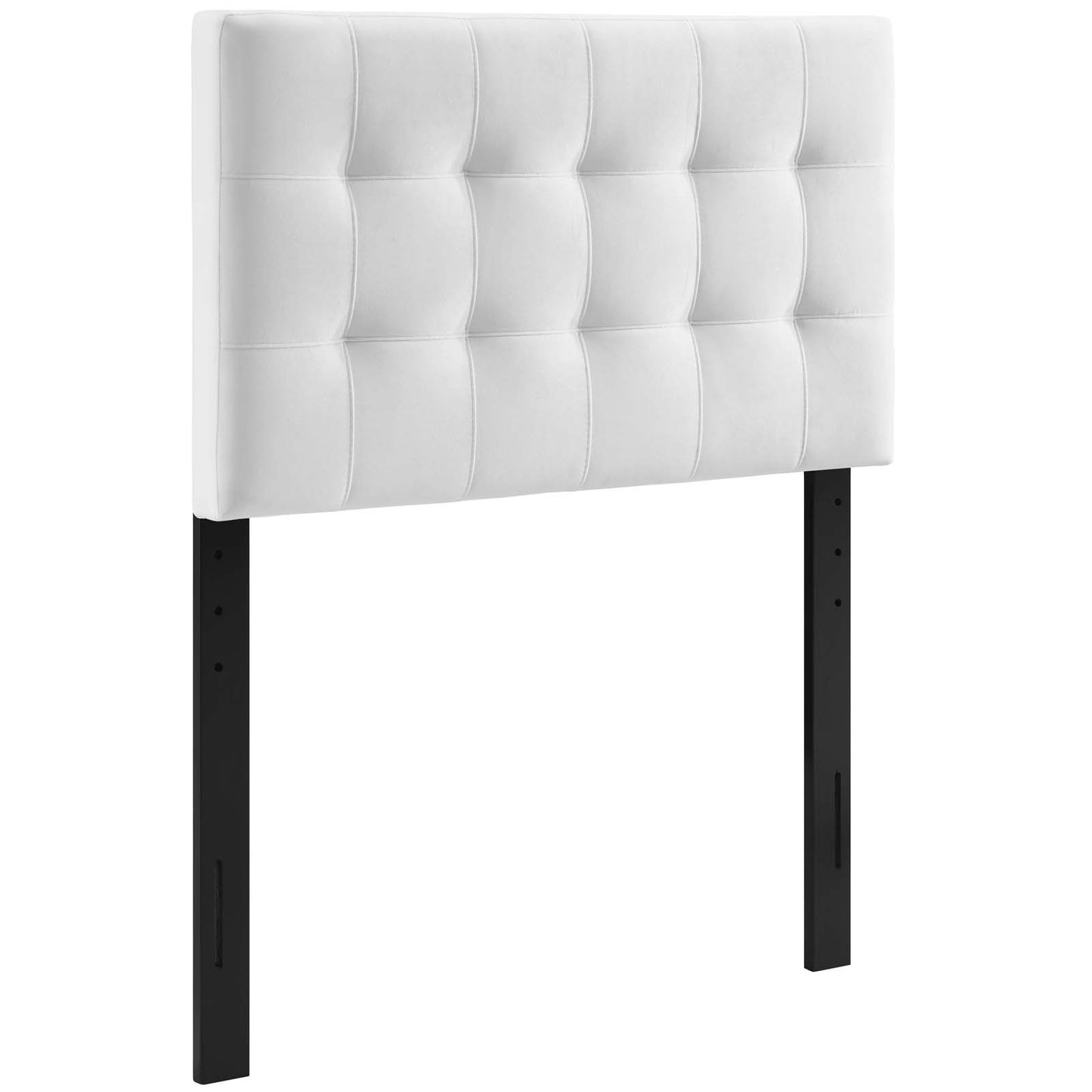 Lily Biscuit Tufted Twin Performance Velvet Headboard White MOD-6118-WHI