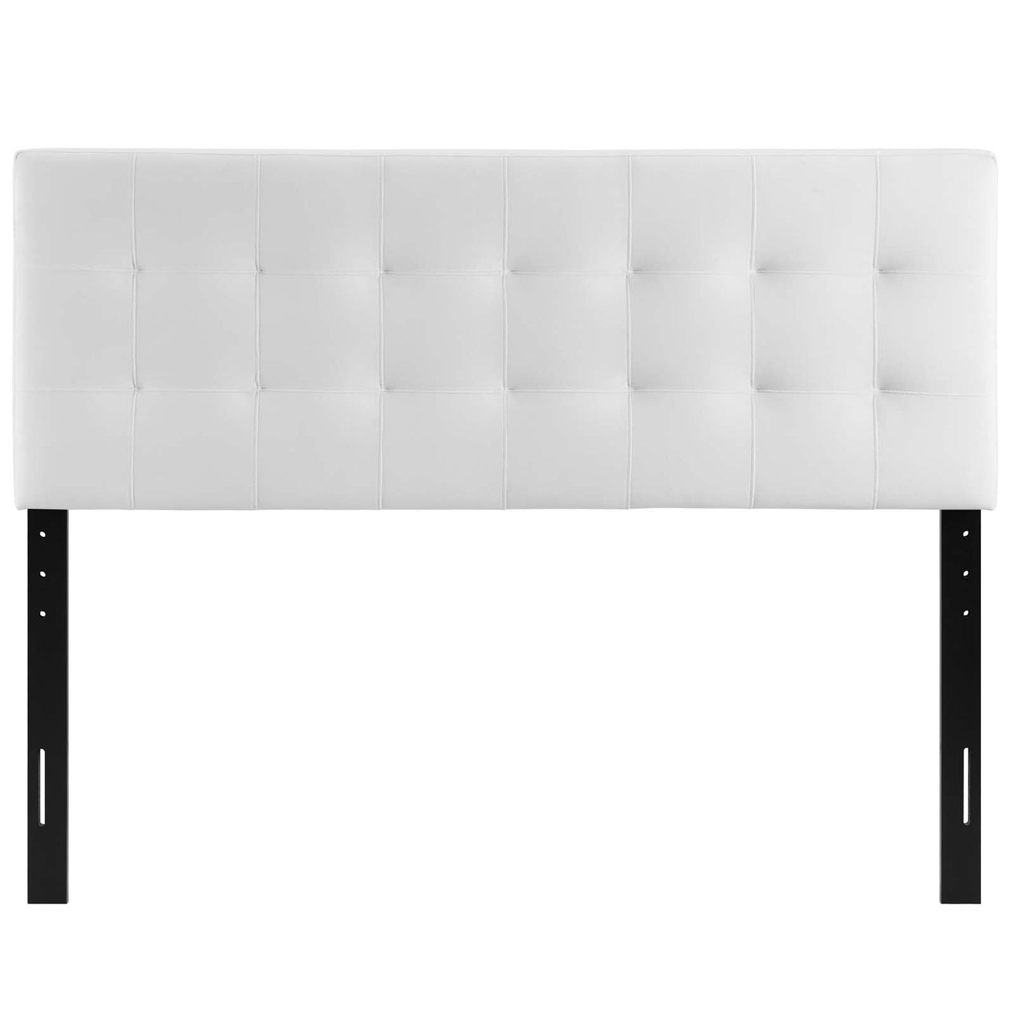Lily Queen Biscuit Tufted Performance Velvet Headboard White MOD-6120-WHI
