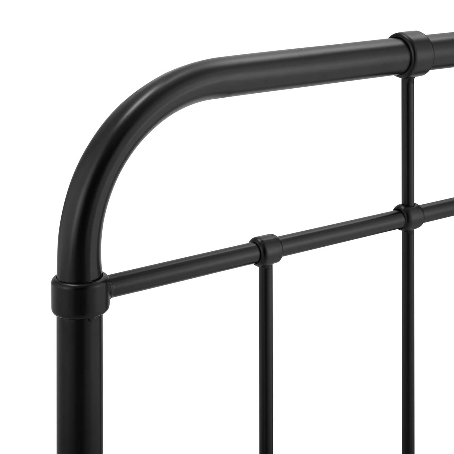 Alessia King Metal Headboard Black