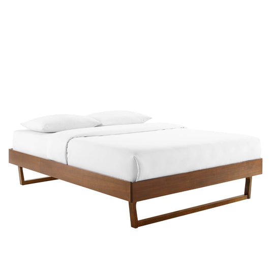Billie Wood Platform Bed Frame - Twin, Full, Queen, King - Walnut & Black Options