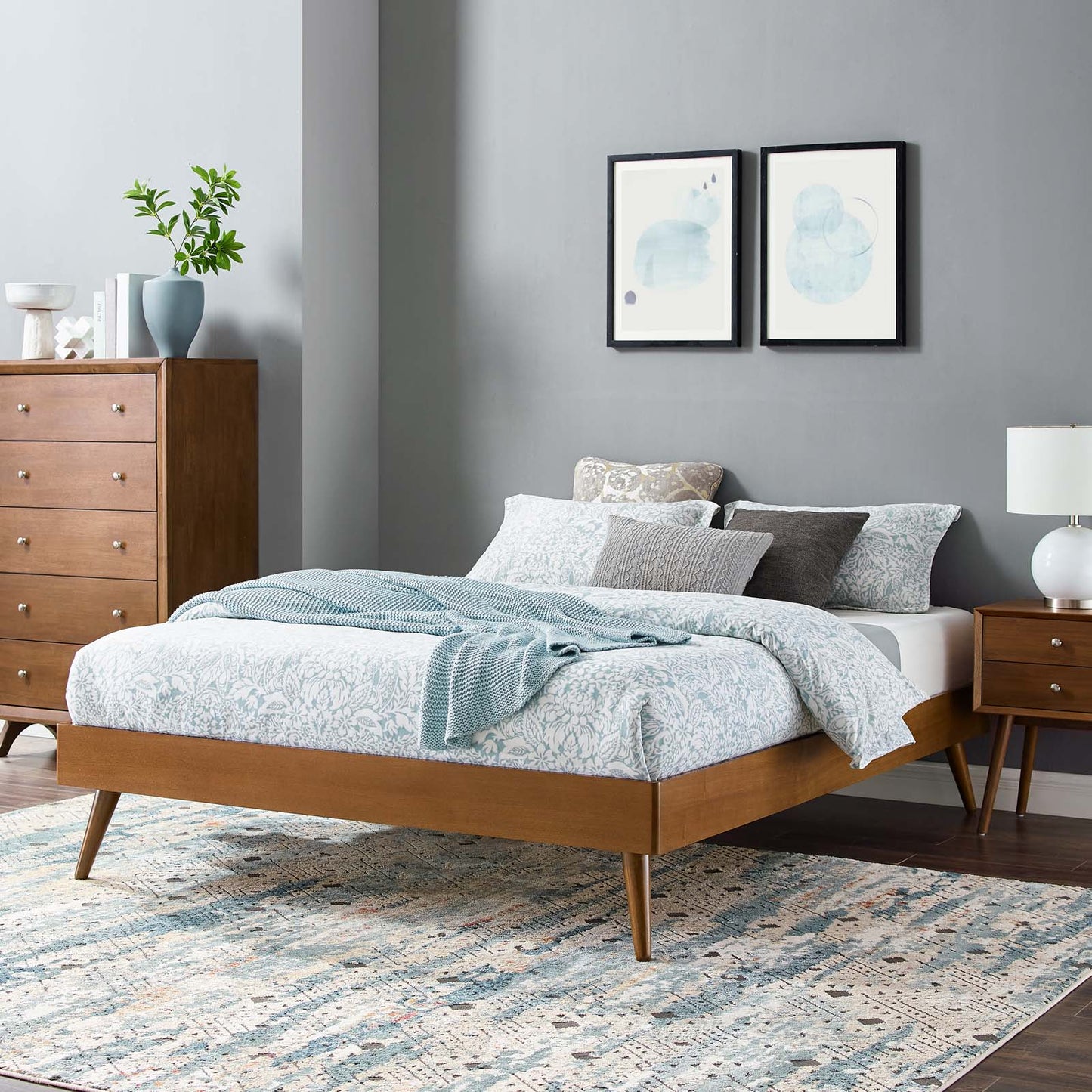 Margo Wood Platform Bed Frame - Full, Queen, King, Twin - Multiple Finishes Available