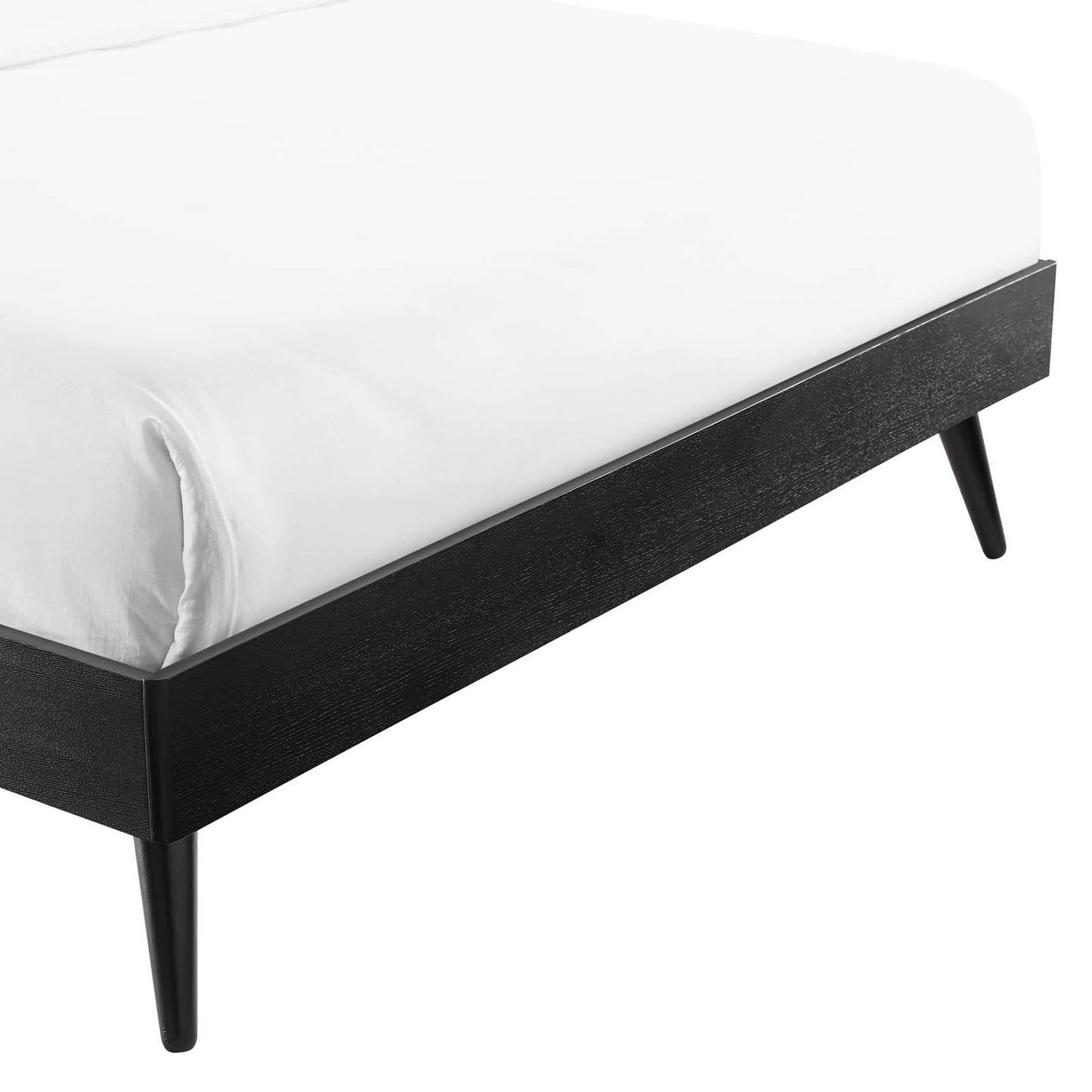 Margo King Wood Platform Bed Frame Black MOD-6231-BLK