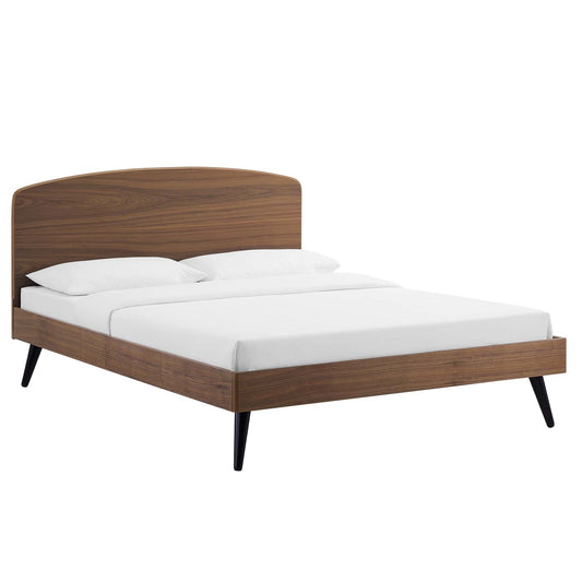 Bronwen Queen Wood Platform Bed Walnut MOD-6254-WAL