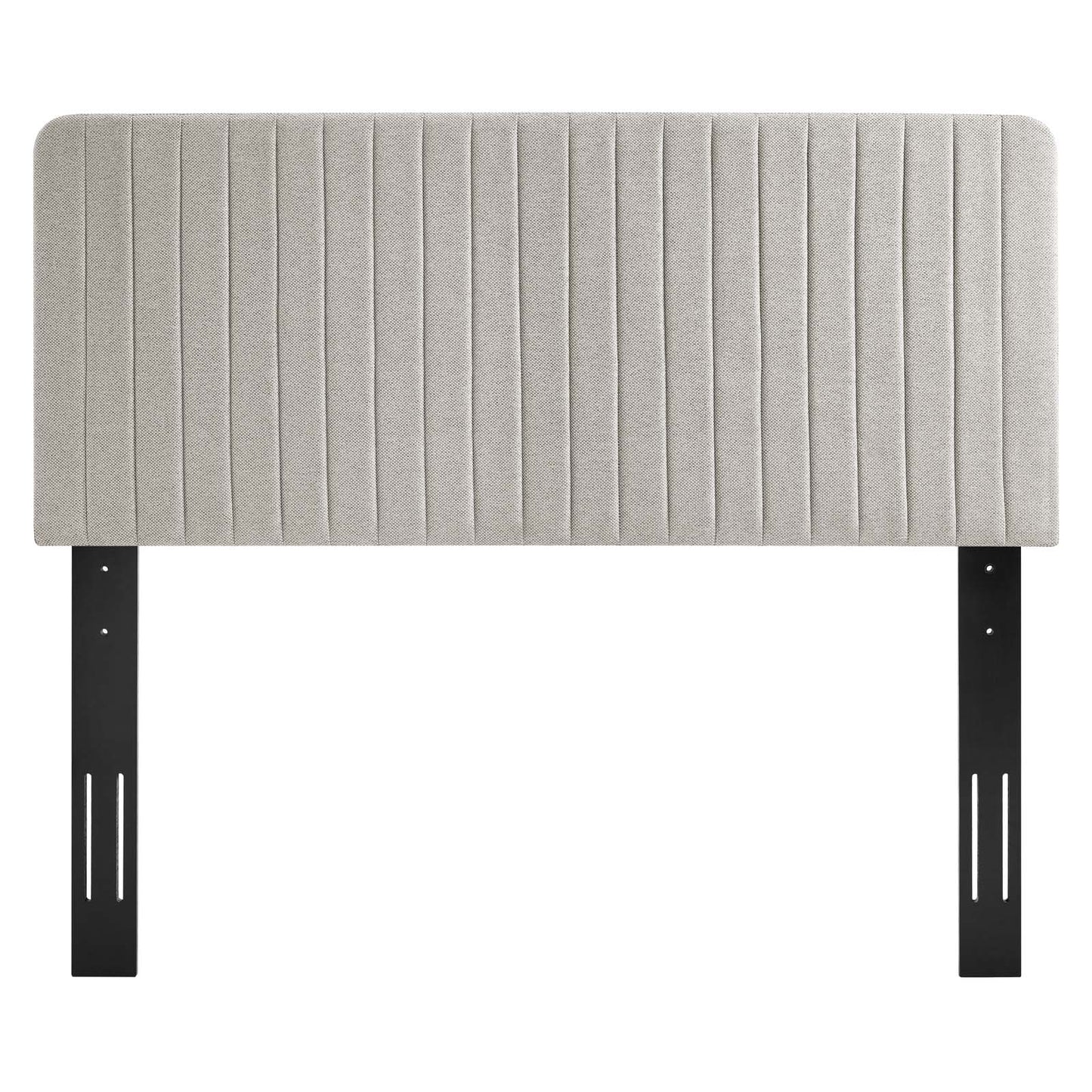 Milenna Channel Tufted Upholstered Fabric Headboard