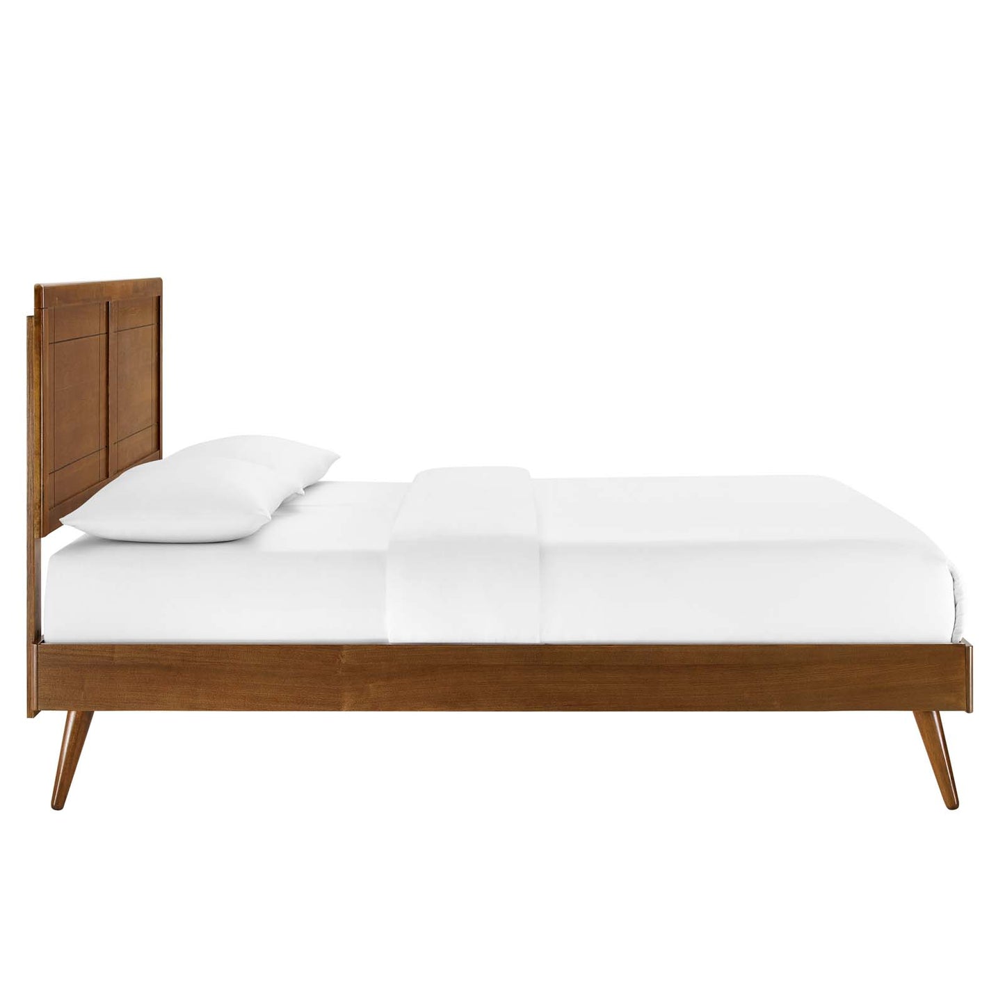 Marlee Queen Wood Platform Bed With Splayed Legs Walnut MOD-6382-WAL