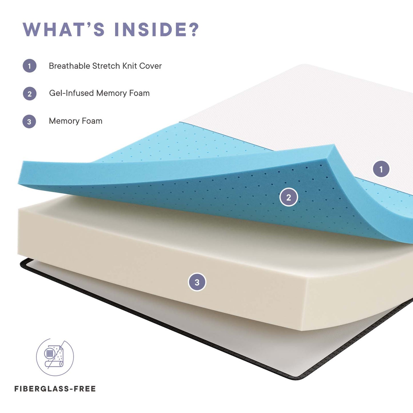 Aveline 12" Memory Foam Twin Mattress White MOD-6598-WHI