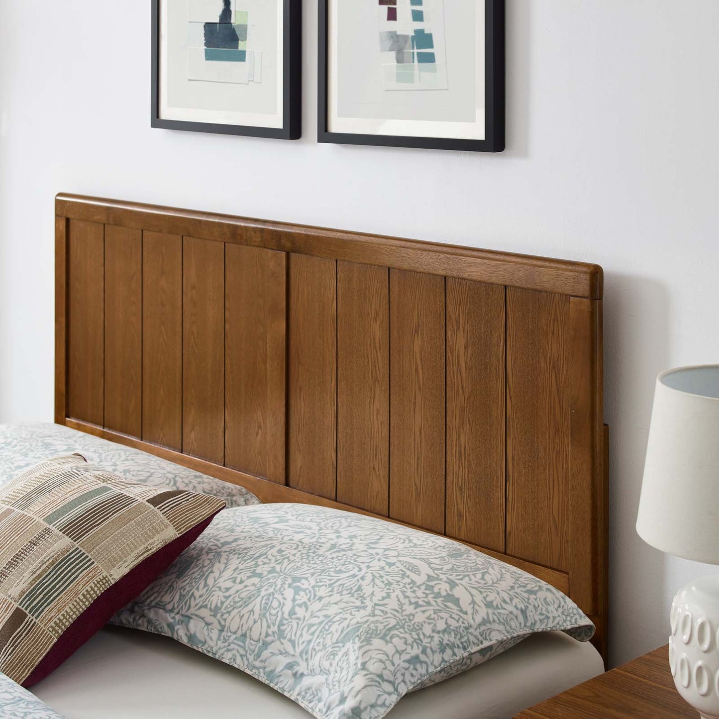 Alana Twin Wood Platform Bed With Splayed Legs Walnut