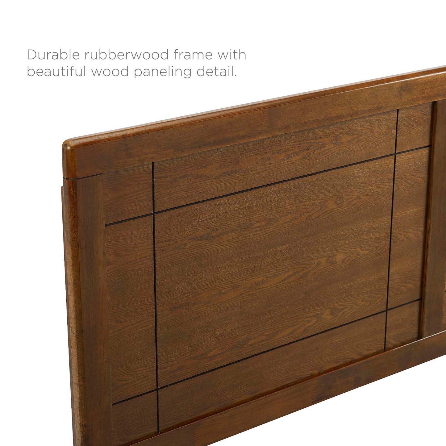 Marlee Full Wood Platform Bed With Angular Frame Walnut MOD-6625-WAL