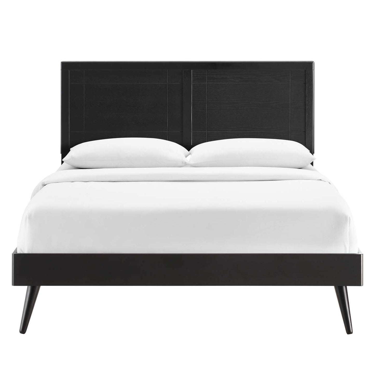 Marlee Full Wood Platform Bed With Splayed Legs Black MOD-6628-BLK