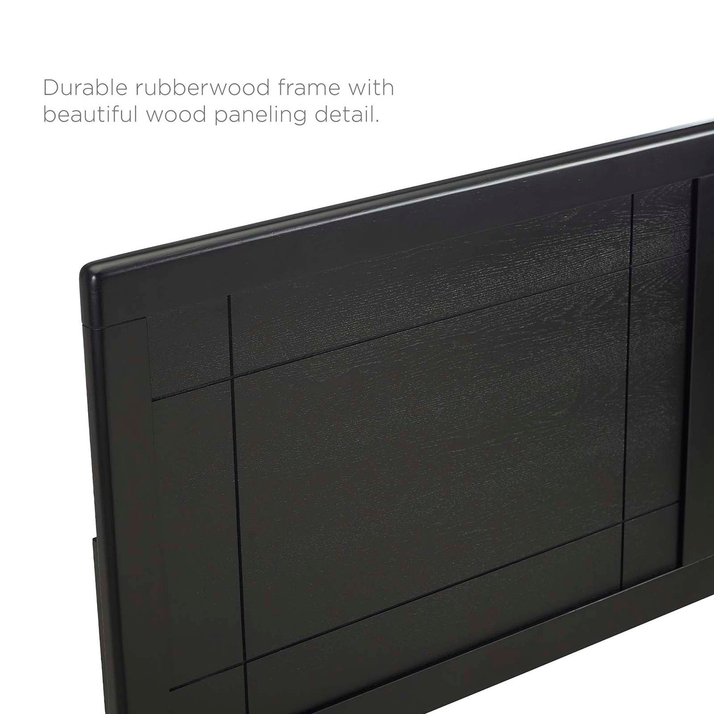 Marlee Full Wood Platform Bed With Splayed Legs Black MOD-6628-BLK