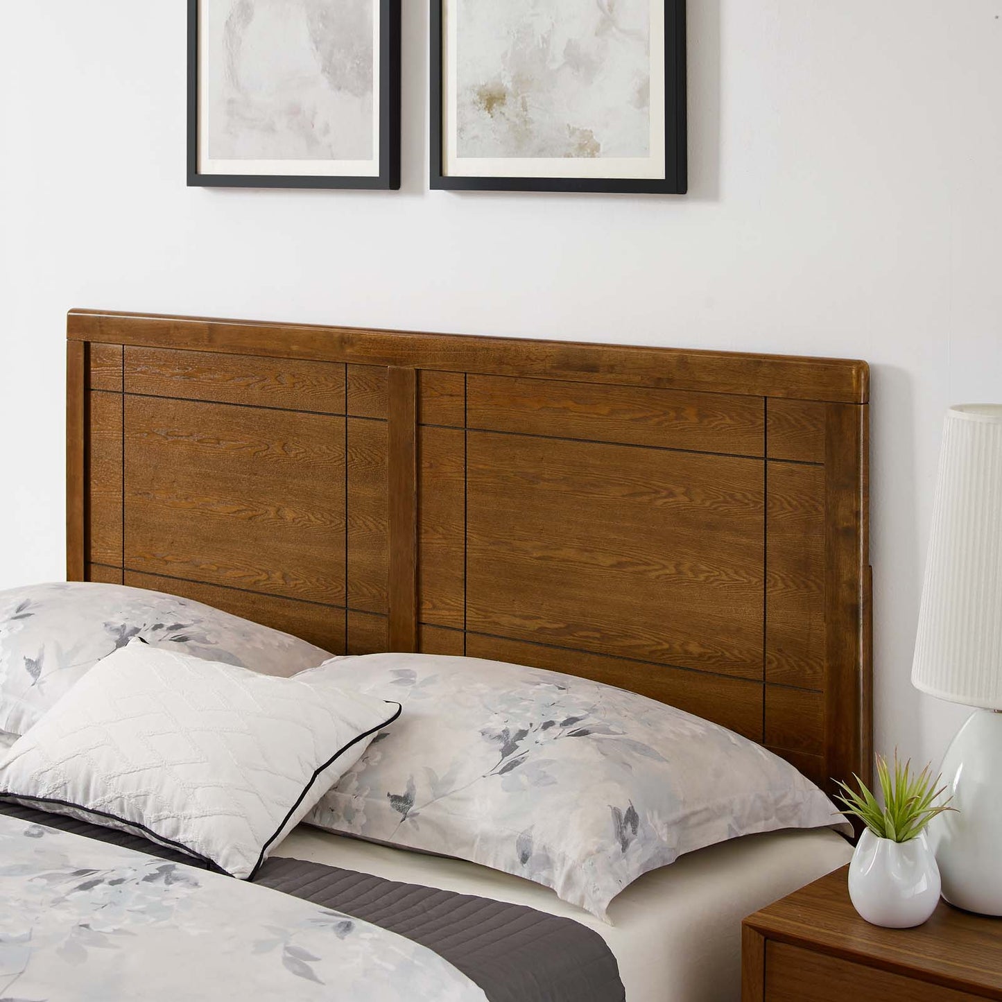 Marlee Twin Wood Platform Bed With Splayed Legs Walnut MOD-6630-WAL