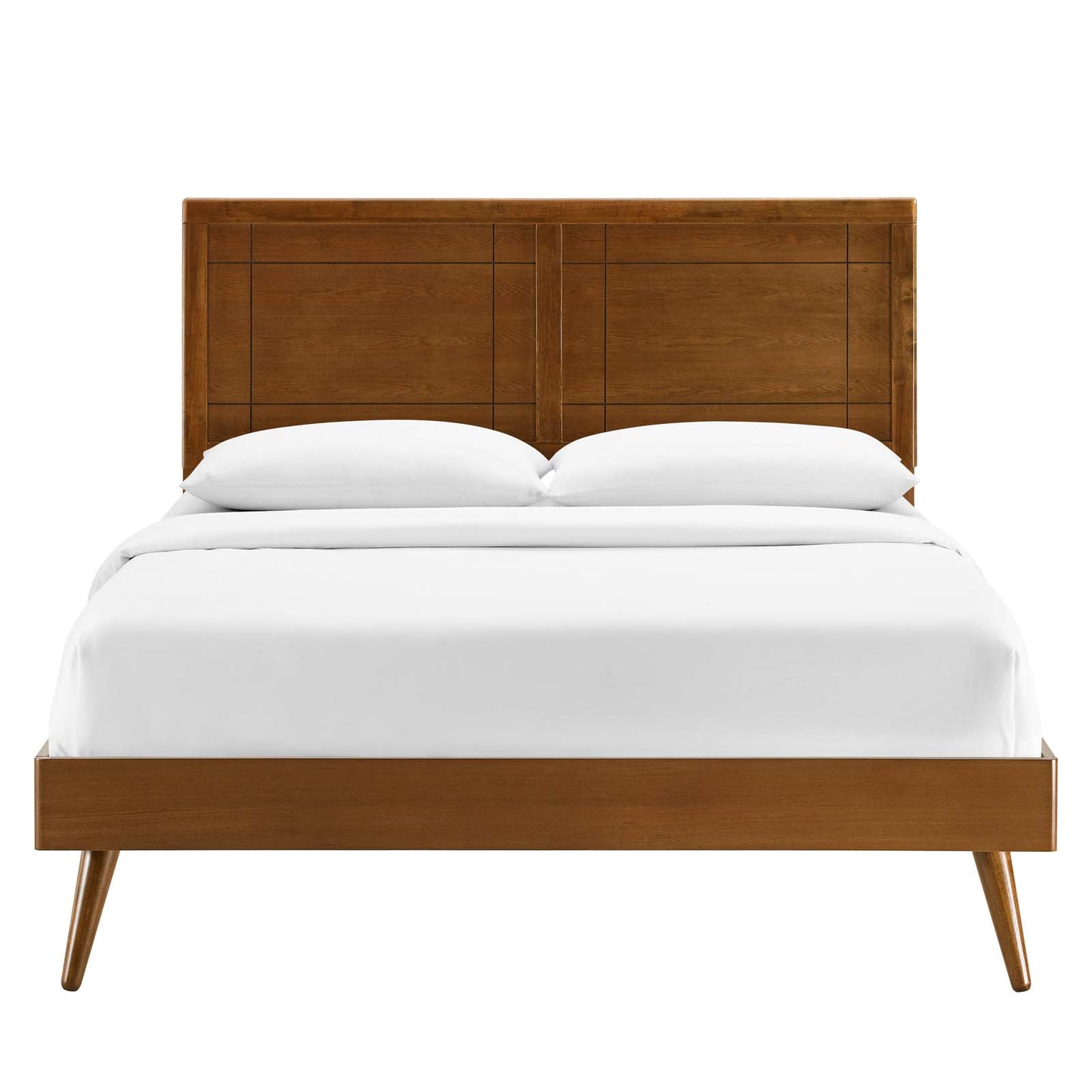 Marlee Twin Wood Platform Bed With Splayed Legs Walnut MOD-6630-WAL