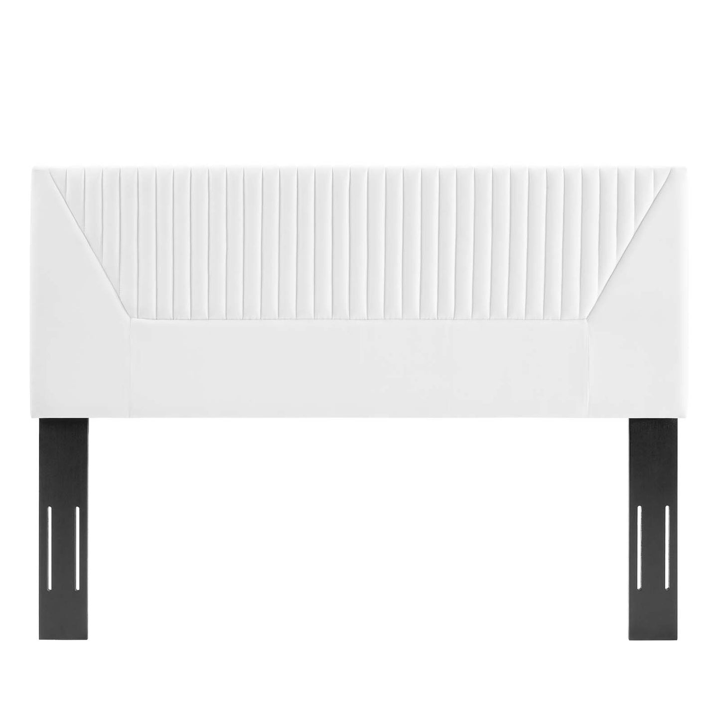 Patience Channel Tufted Performance Velvet Twin Headboard White MOD-6667-WHI