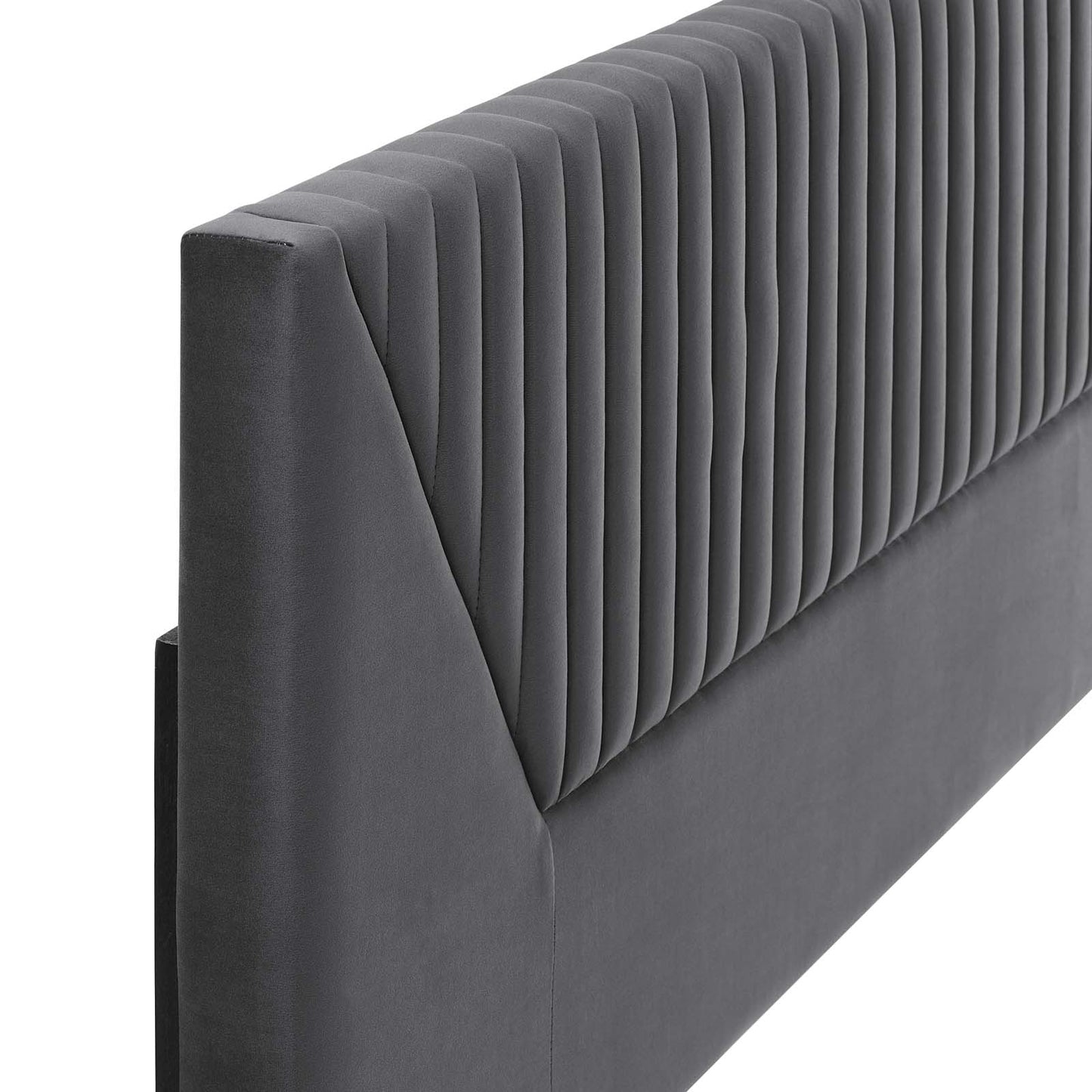 Patience Channel Tufted Performance Velvet King/California King Headboard Charcoal MOD-6669-CHA