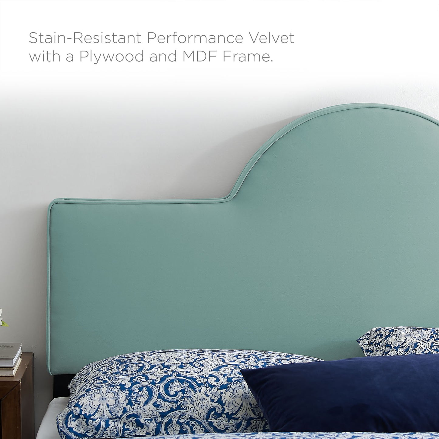 Aurora Performance Velvet Full Bed Mint MOD-7031-MIN