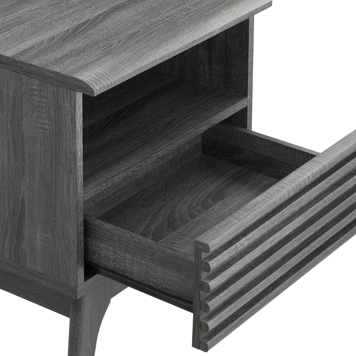 Render Nightstand MOD-7070 - Charcoal, Oak, Walnut Options Available