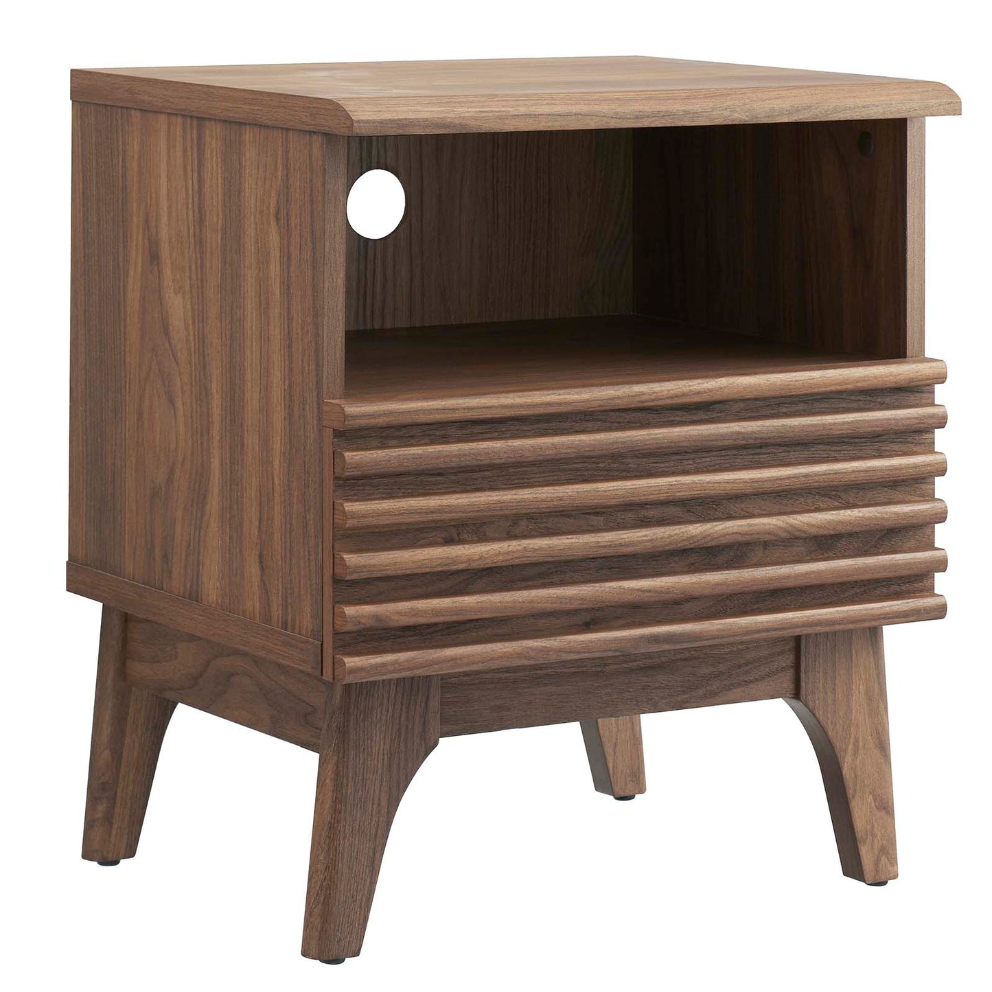 Render Nightstand MOD-7070 - Charcoal, Oak, Walnut Options Available