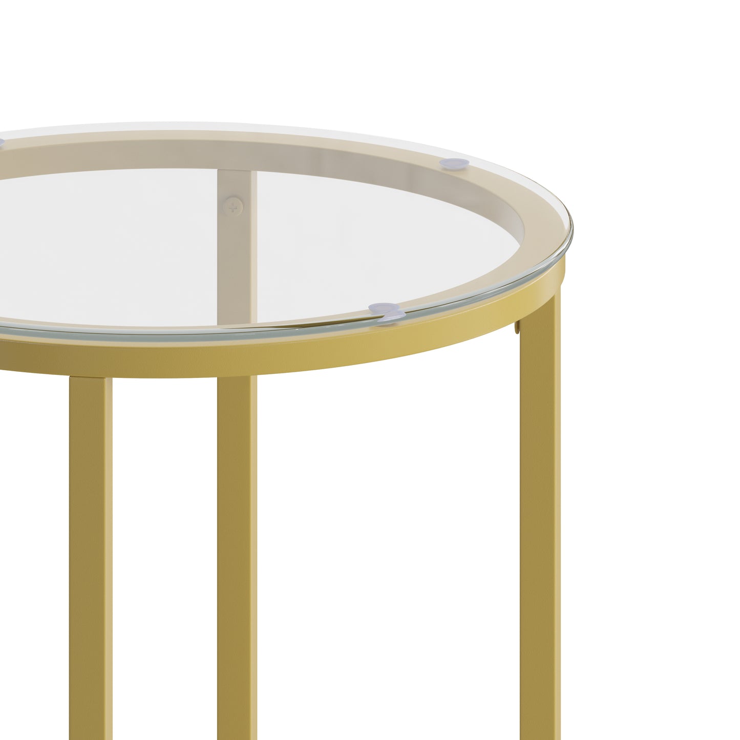 Glass End Table-Gold Frame NAN-JH-1786ET-GG