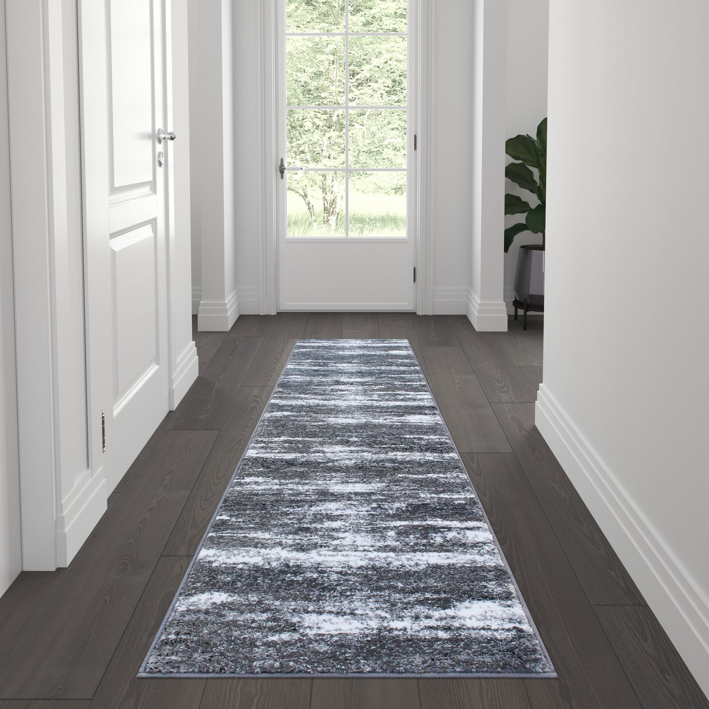 2' x 7' Gray Area Rug OKR-RG1102-27-GY-GG