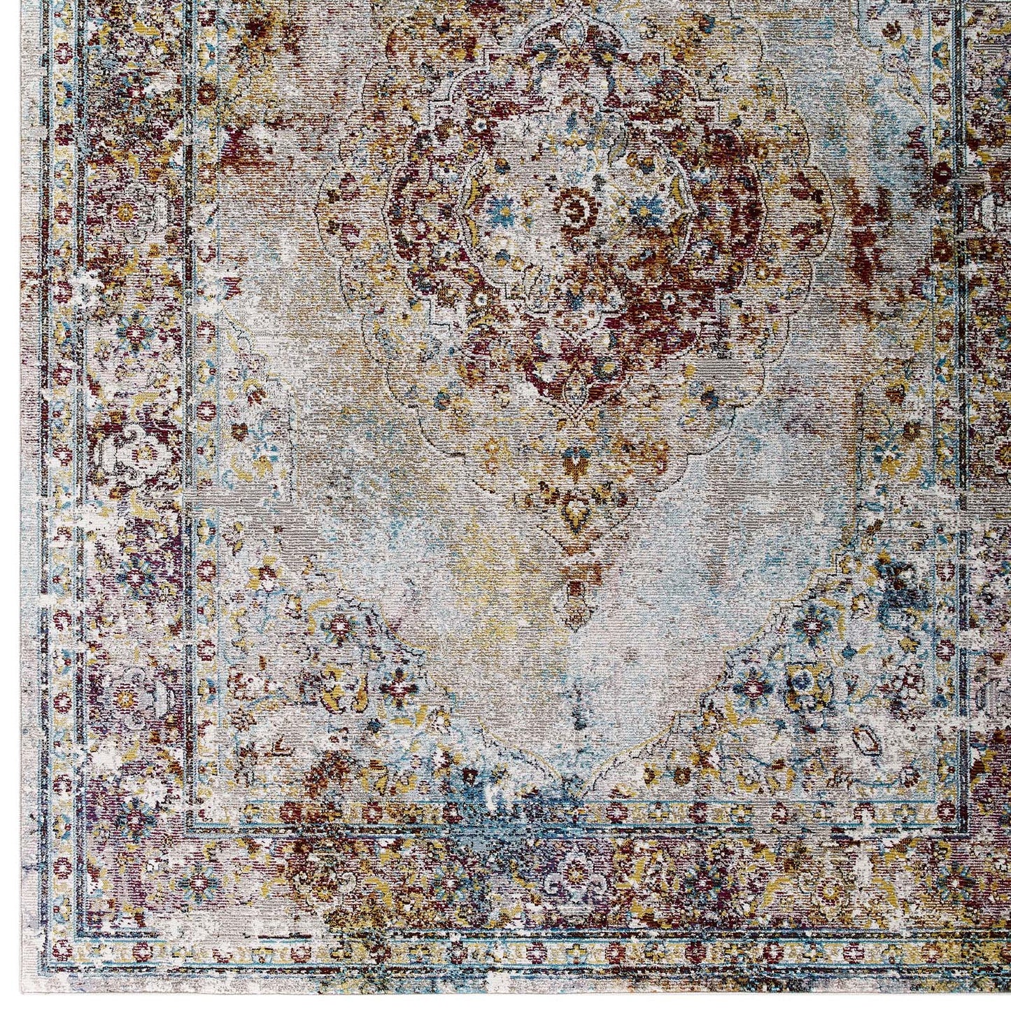 Success Merritt Transitional Distressed Floral Persian Medallion 4x6 Area Rug Multicolored R-1158A-46
