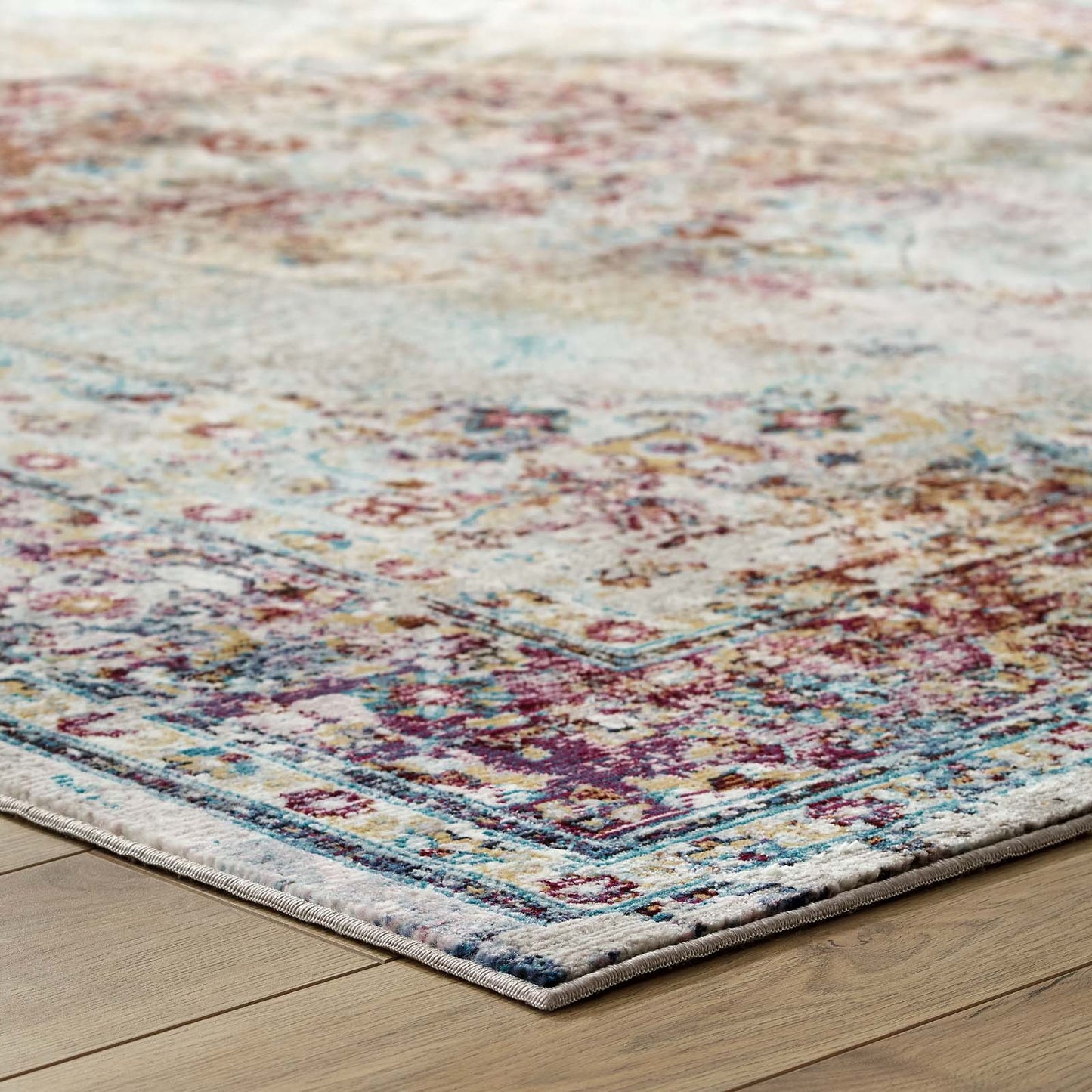 Success Merritt Transitional Distressed Floral Persian Medallion 4x6 Area Rug Multicolored R-1158A-46